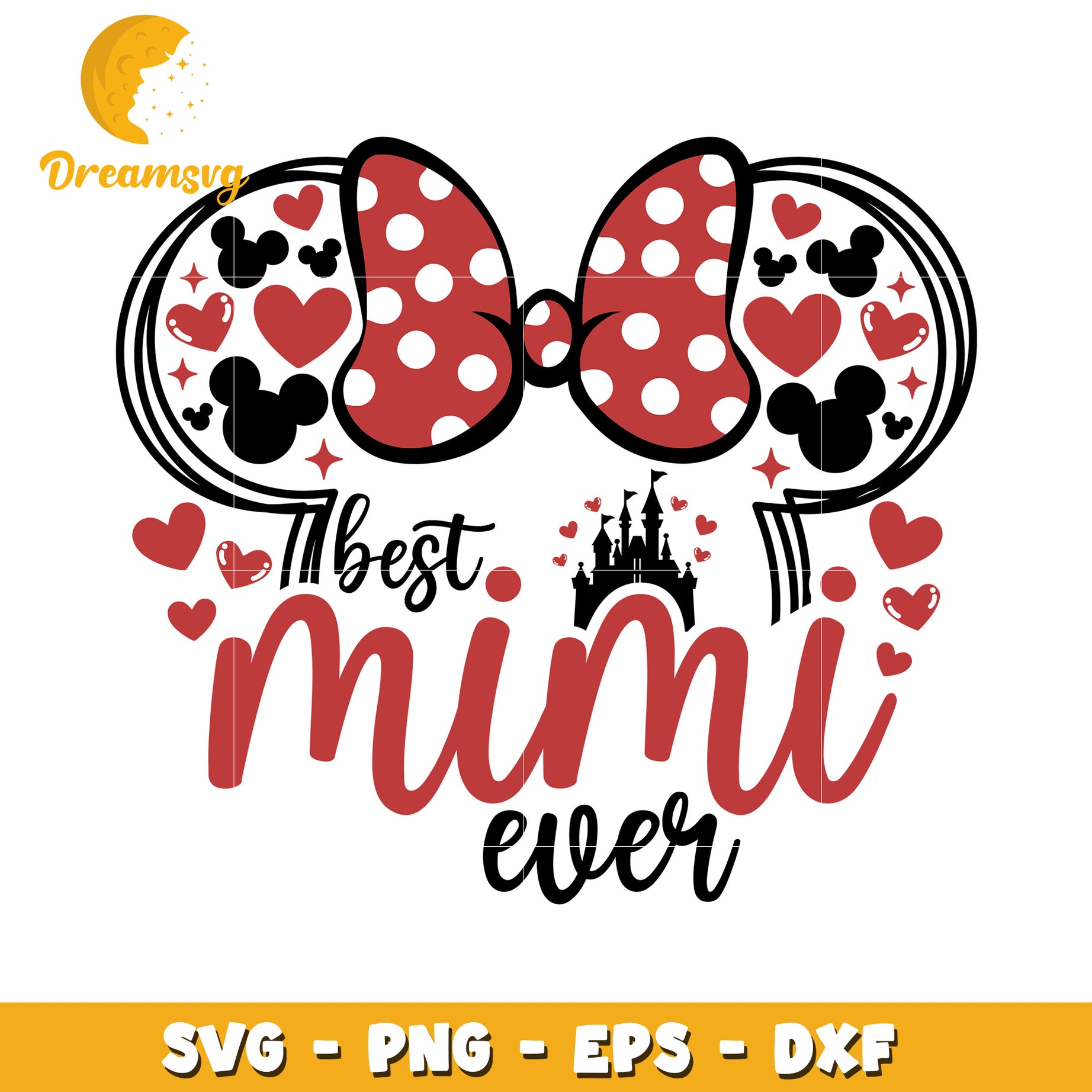 Best Mimi Ever SVG Disney Bow PNG EPS DXF