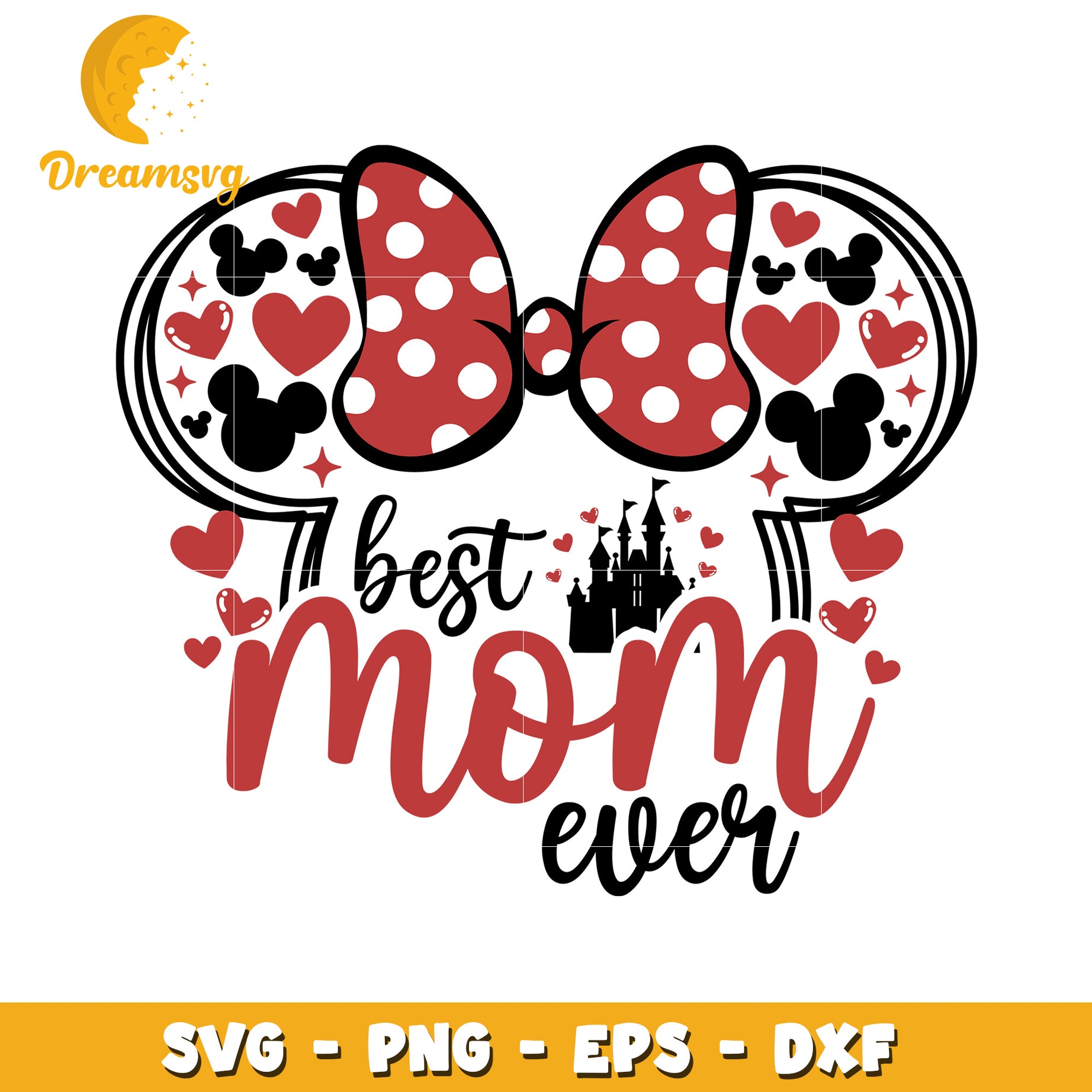 Best Mom Ever SVG Minnie Mouse Bow