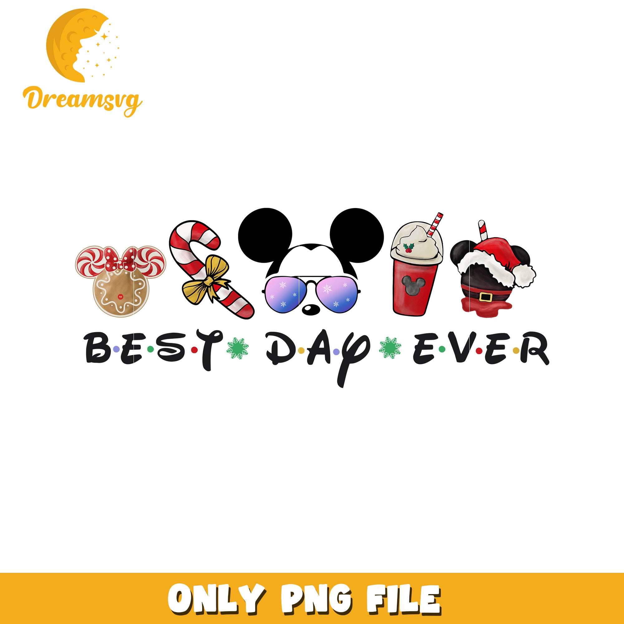 Best day ever png, disney winter joy png, holiday happiness png