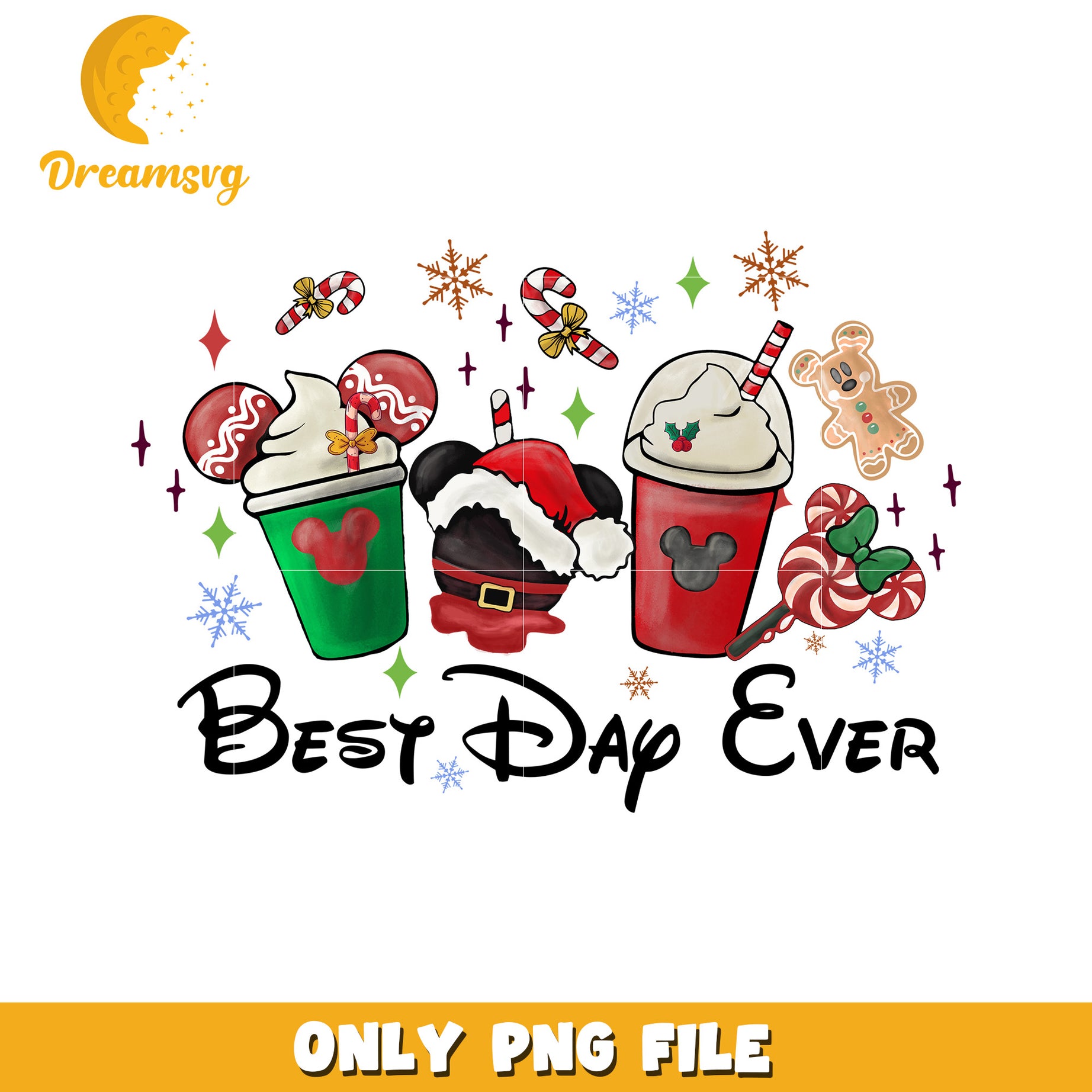 Best day png, disney cozy png, holiday glow png