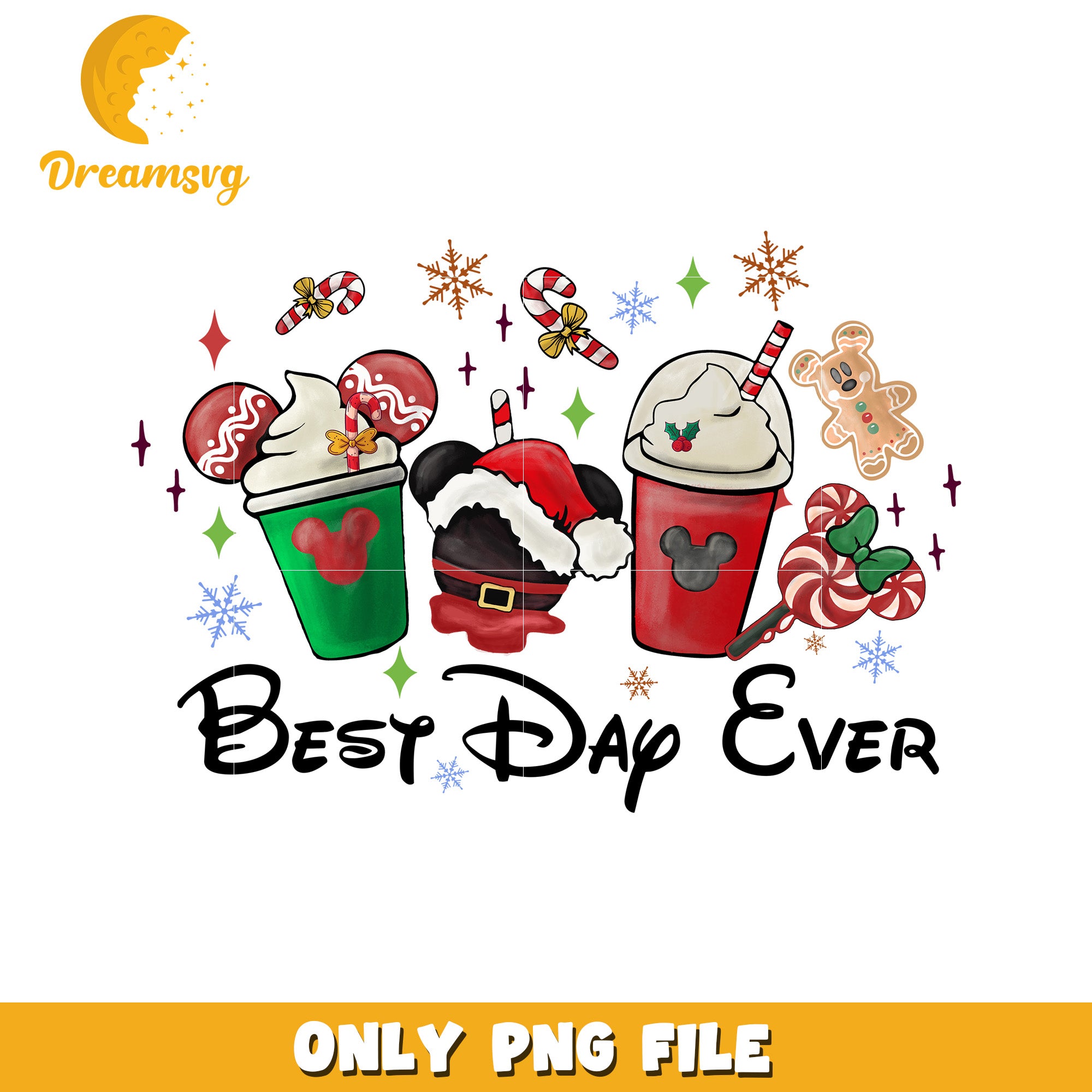 Best day png, disney cozy png, holiday glow png