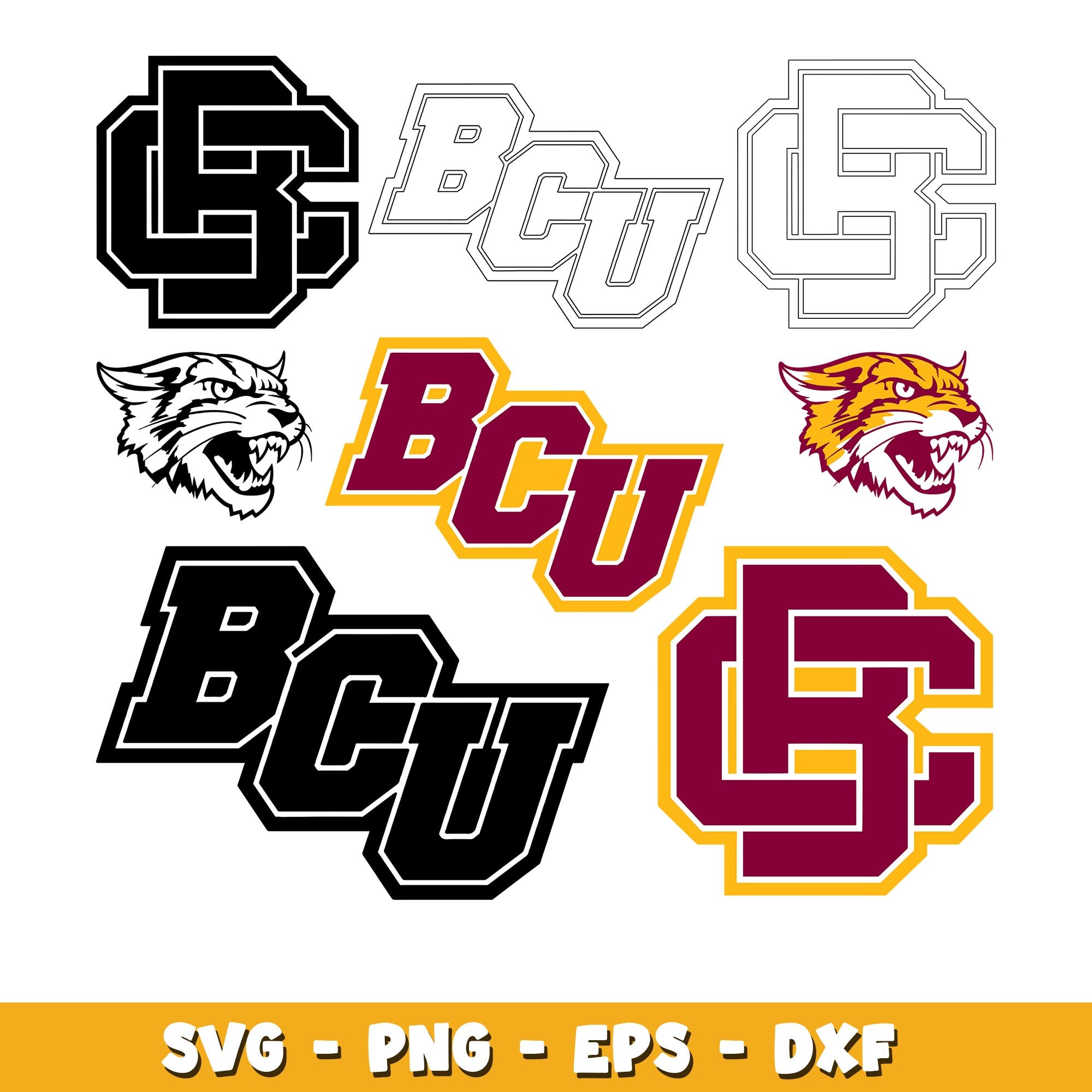 Bethune Cookman Wildcats Bundle svg, Bethune Cookman Wildcats logo svg