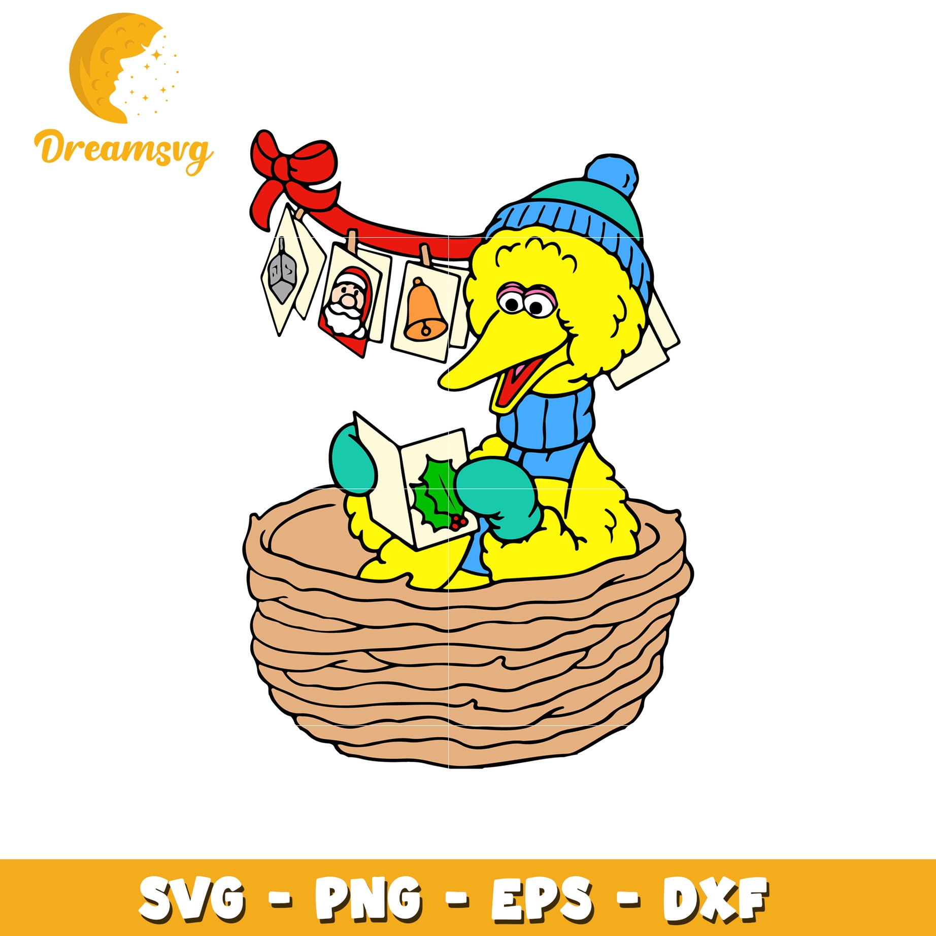 Big Bird Christmas SVG Cut File