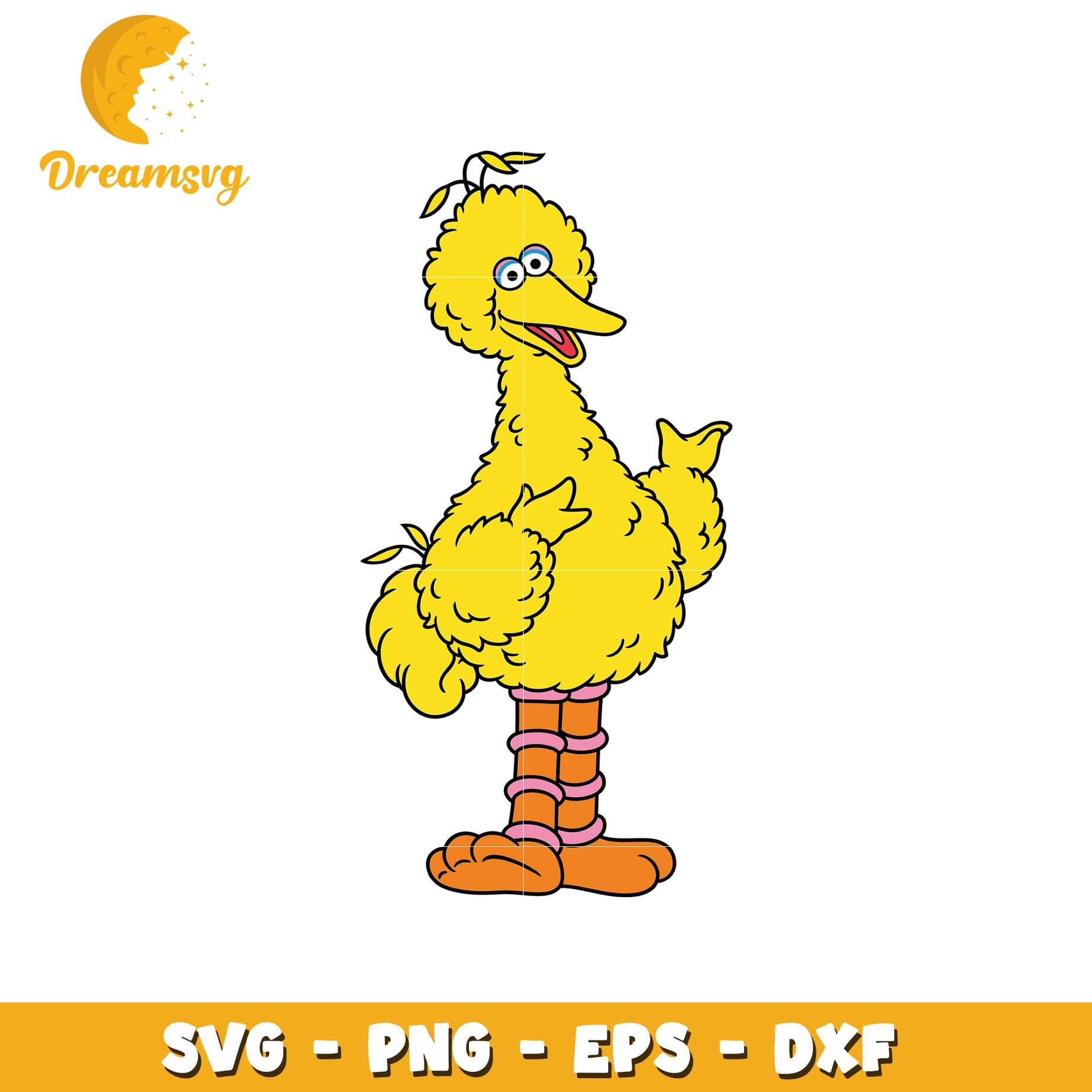 Big Bird SVG Clipart for Crafts and Designs File Formats Included
