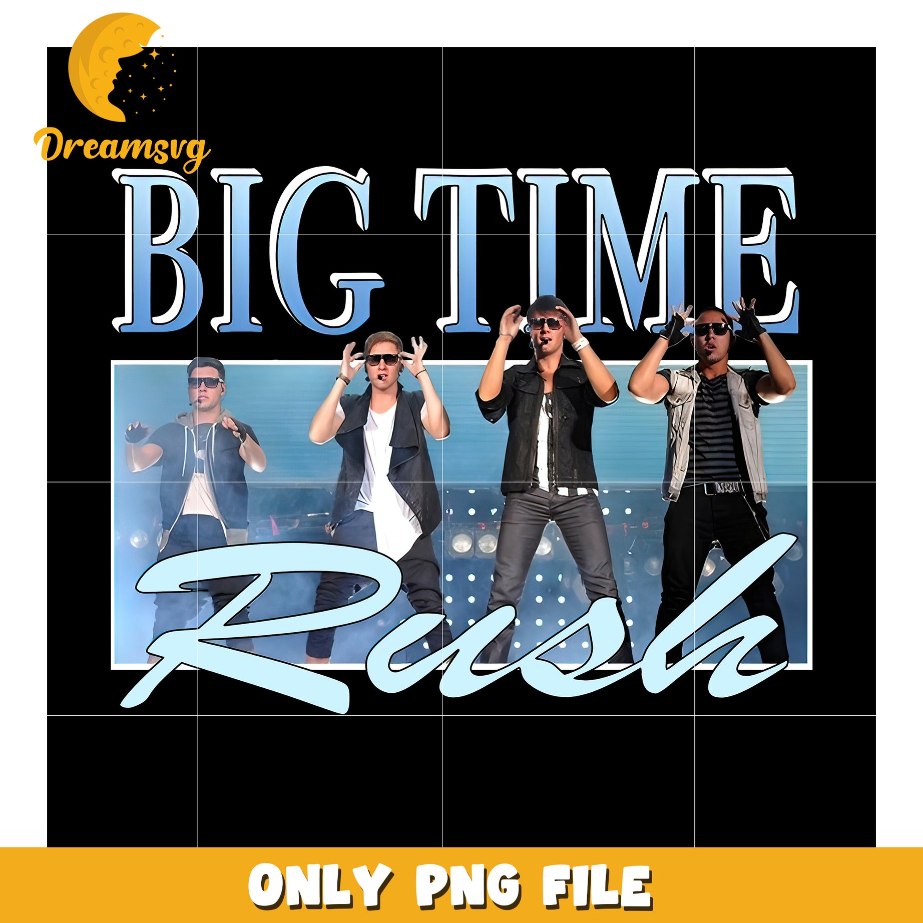 Big time rush blue design png, american boy band png, big time rush show​ png
