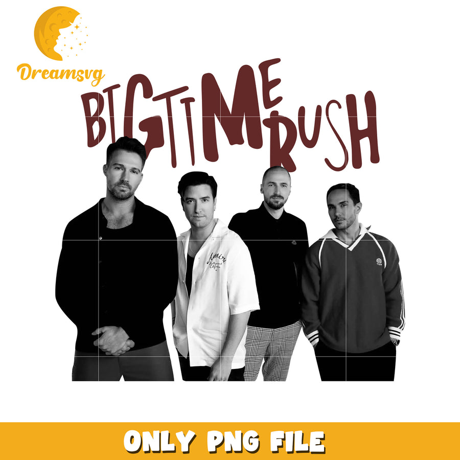 Big time rush design png, btr band art png, pop group style png