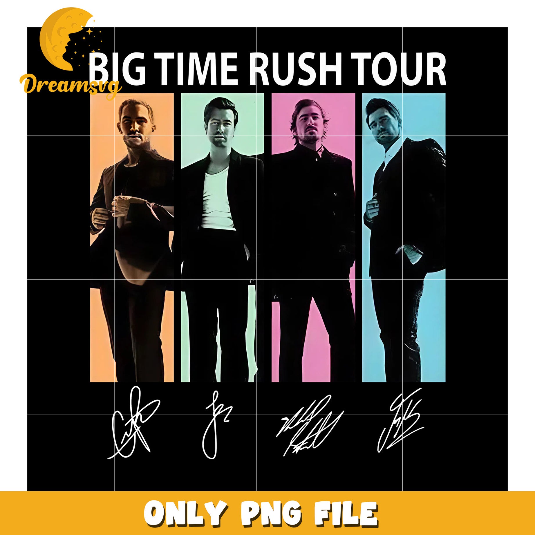 Big time time rush tour design png, american boy band png, big time rush show​ png