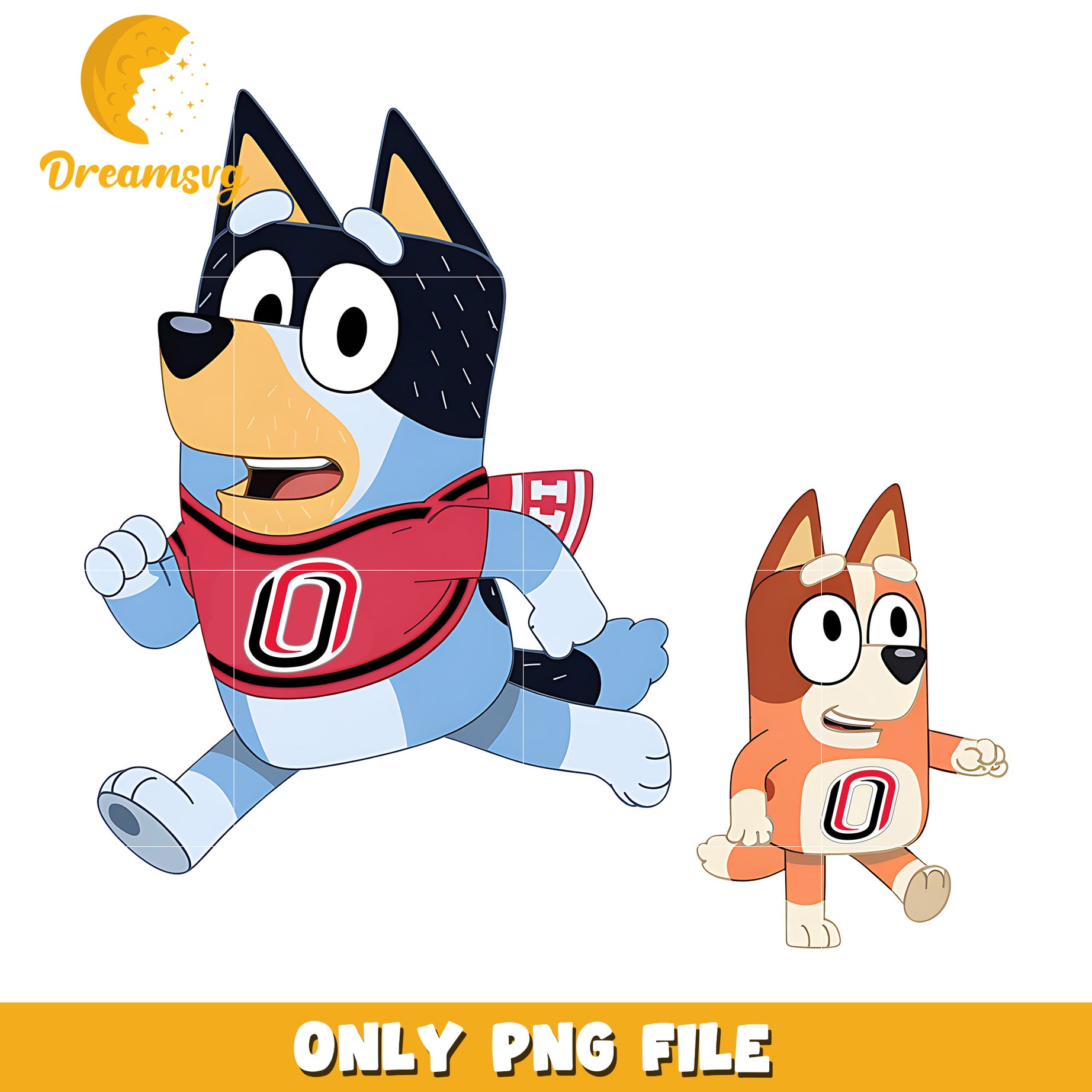 Bingo Bluey character png, Nebraska Omaha Mavericks png, ncaa team png