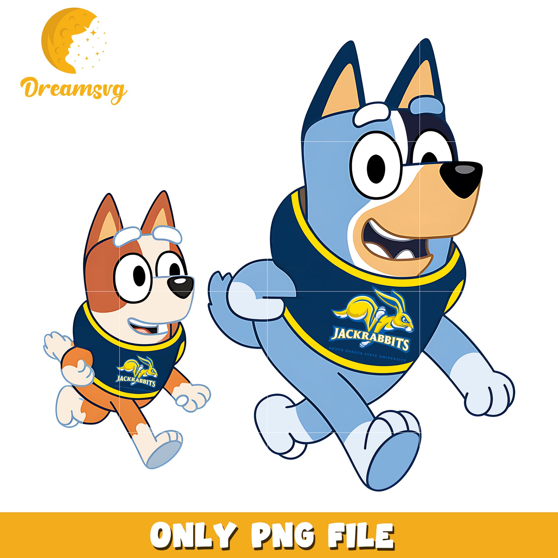 Bingo Bluey dog png, South Dakota State Jackrabbits png, ncaa png