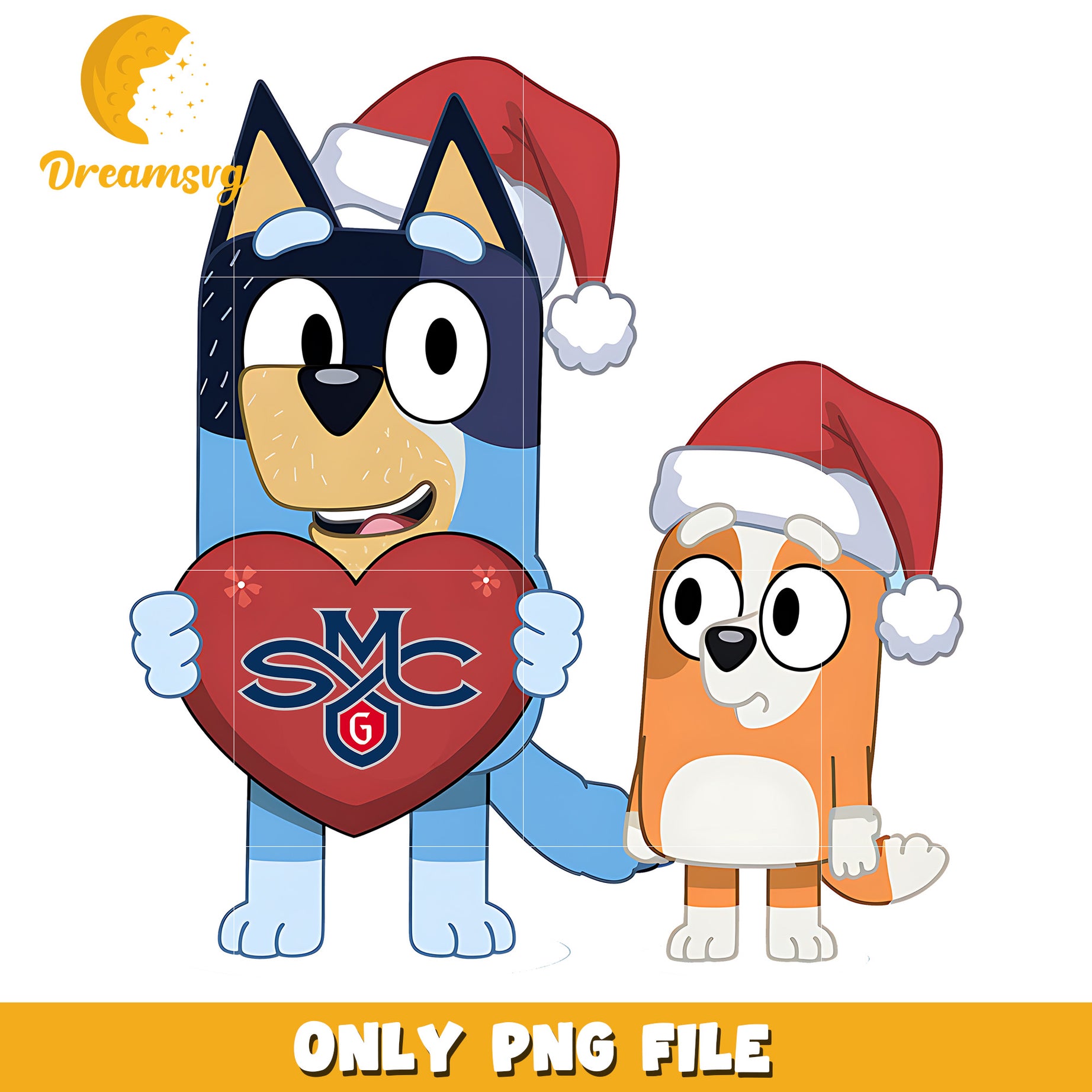 Bingo Bluey logo heart png, Saint Marys Gaels png, ncaa png