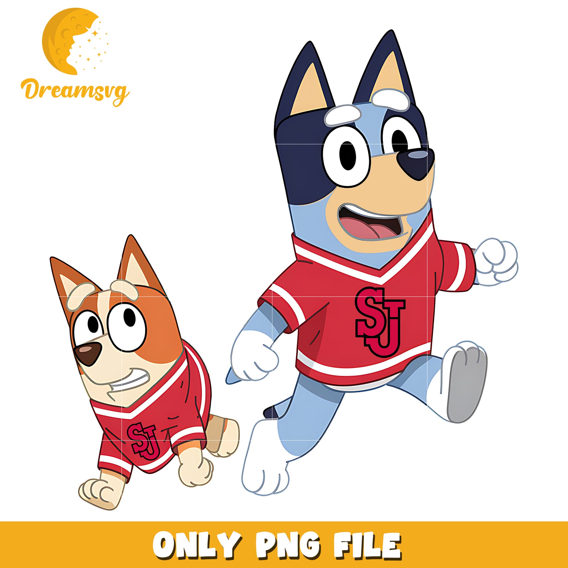 Bingo Bluey ncaa fan png, St John's Red Storm png, ncaa png