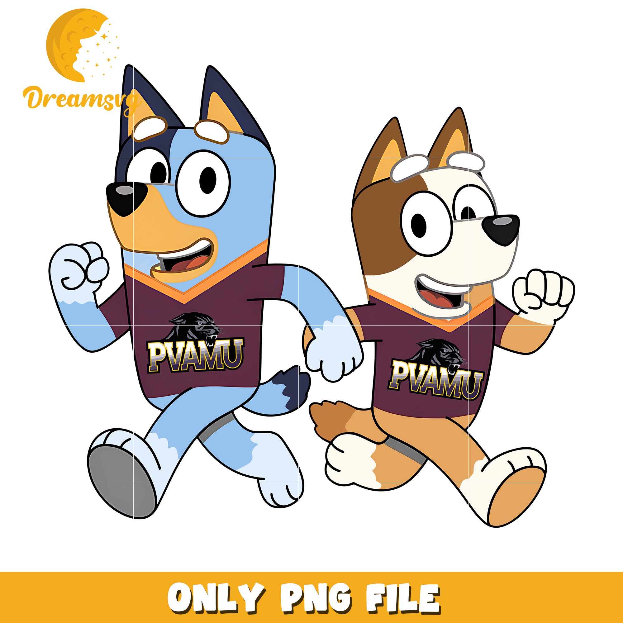 Bingo Bluey ncaa team png, Prairie View A&M Panthers png, ncaa png