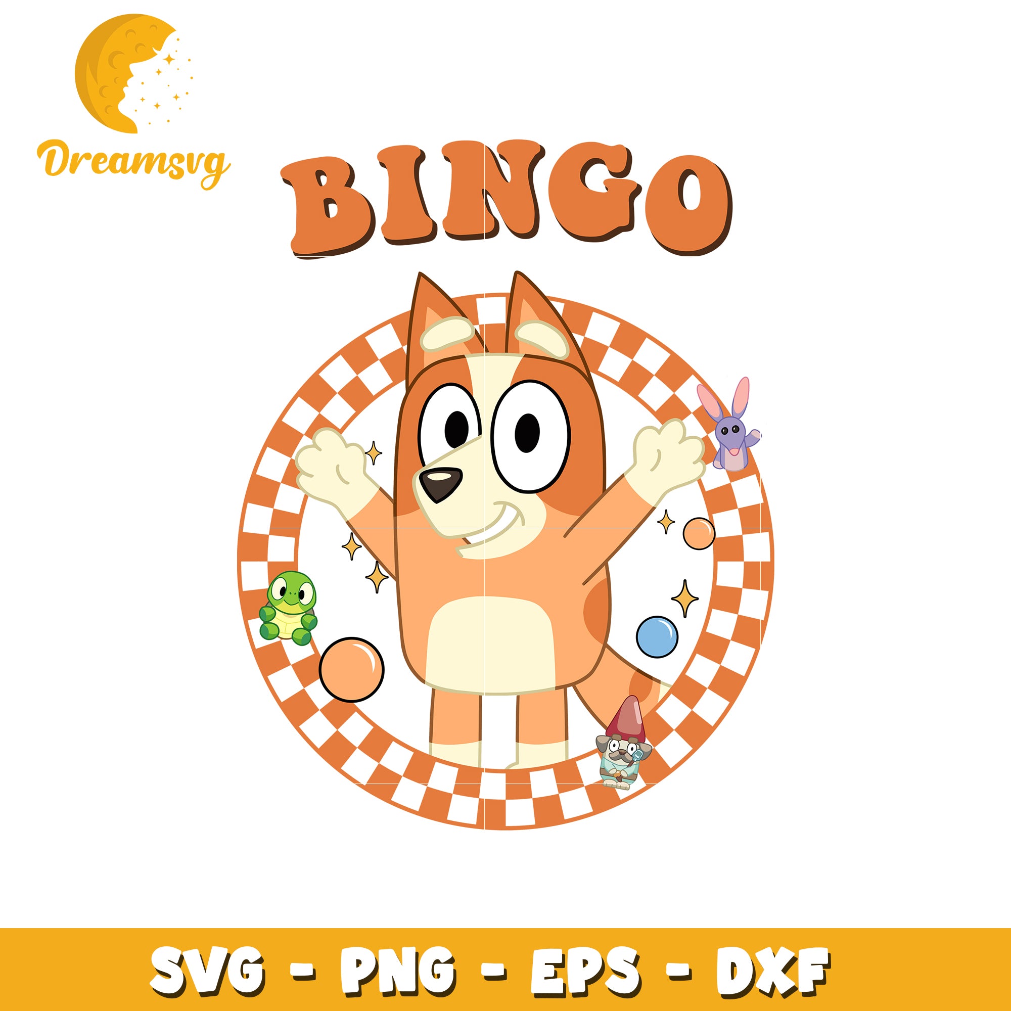 Bingo Dog SVG PNG EPS DXF Cut File