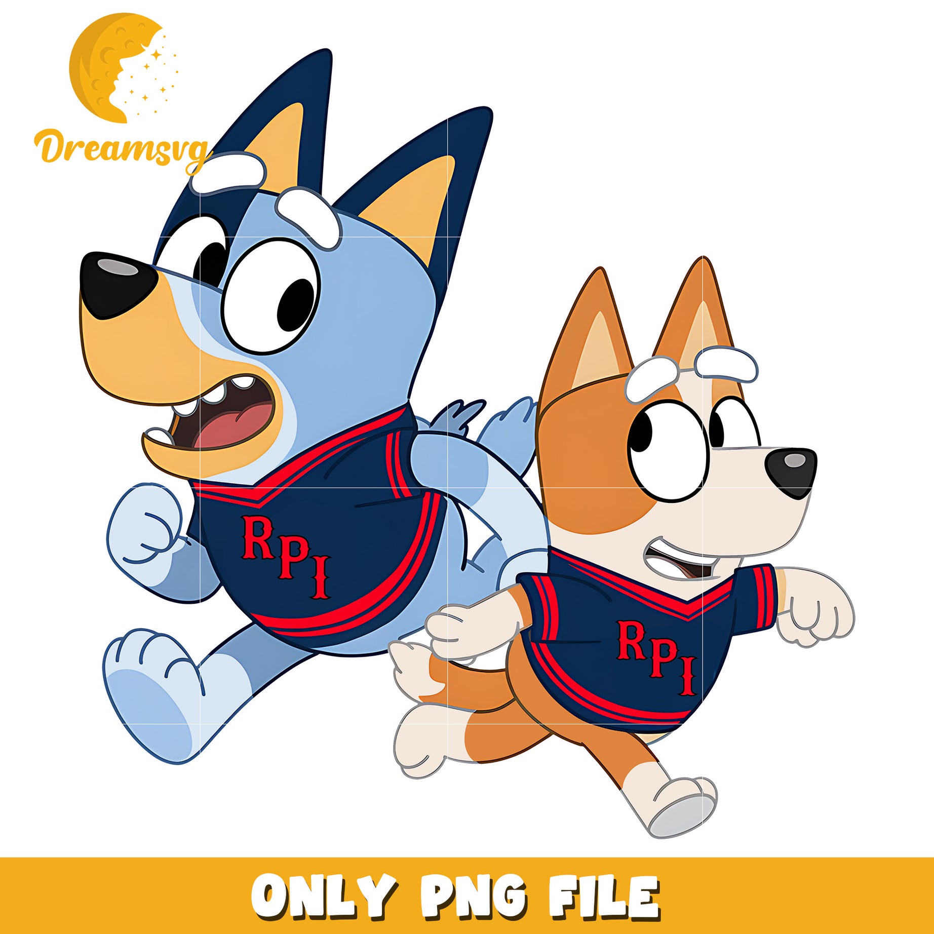 Bingo and Bluey character png, RPI Engineers png, ncaa png