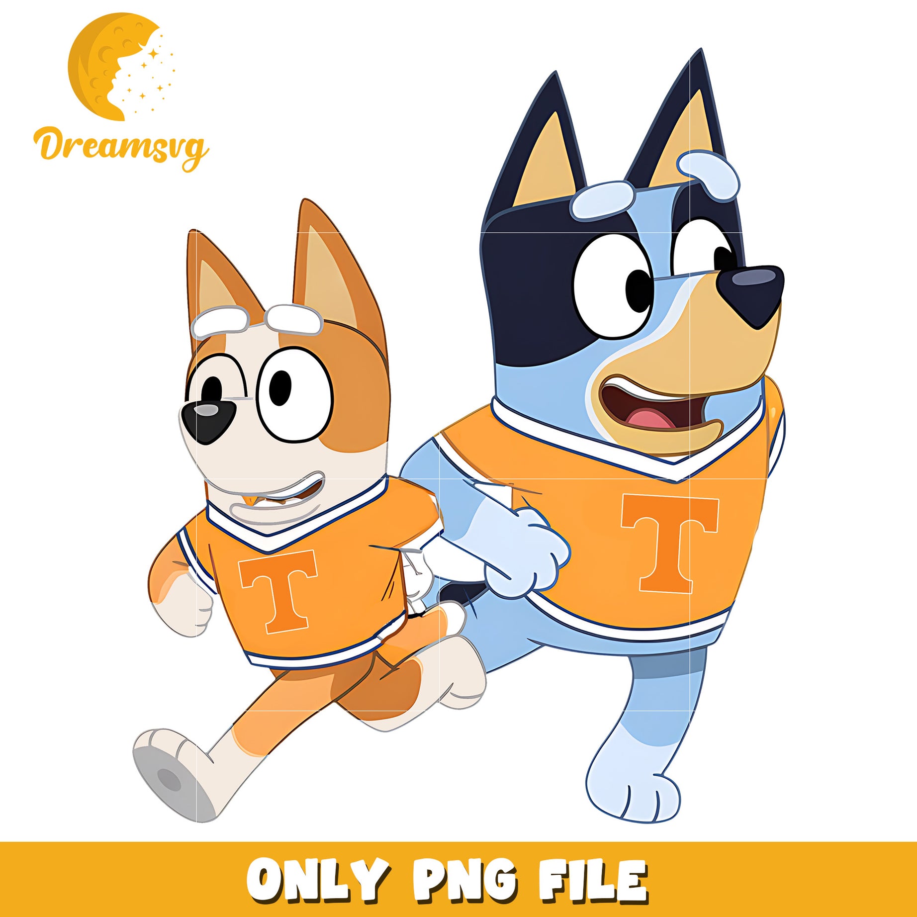 Bingo and bluey dog png, Tennessee Volunteers png, ncaa png