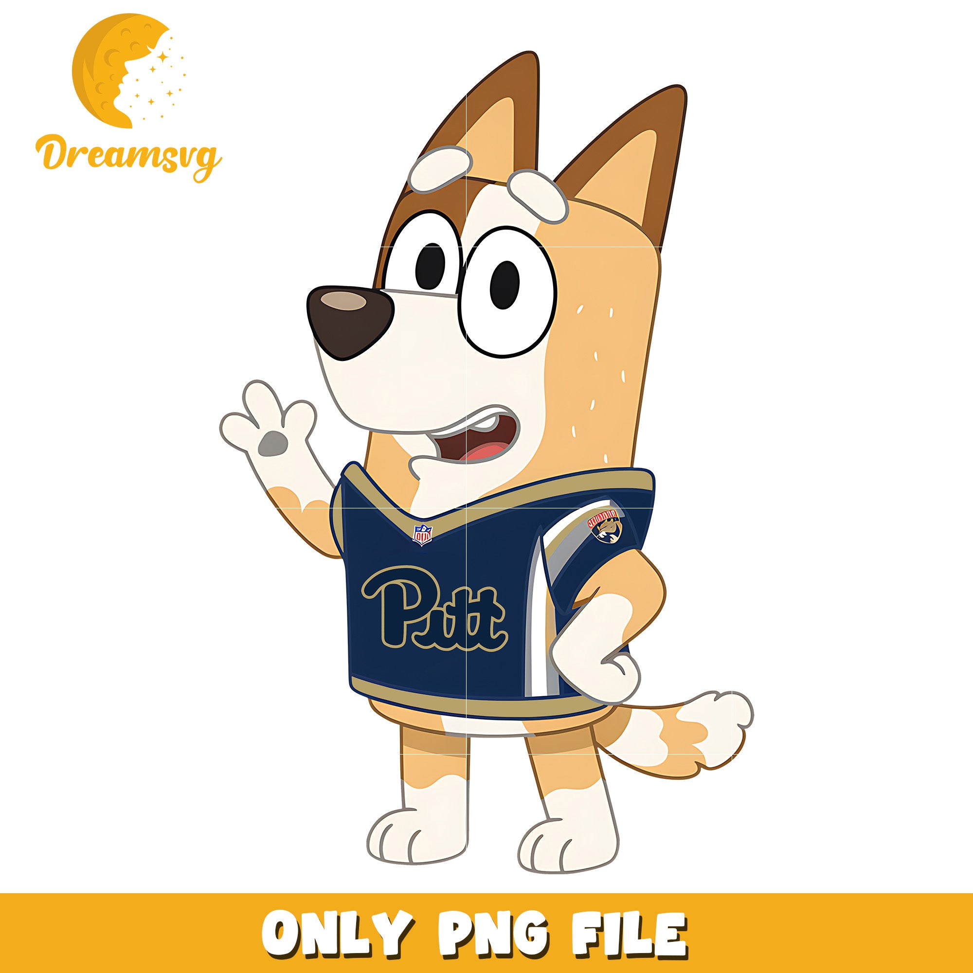 Bingo bluey character ncaa png, Pittsburgh Panthers png, ncaa png