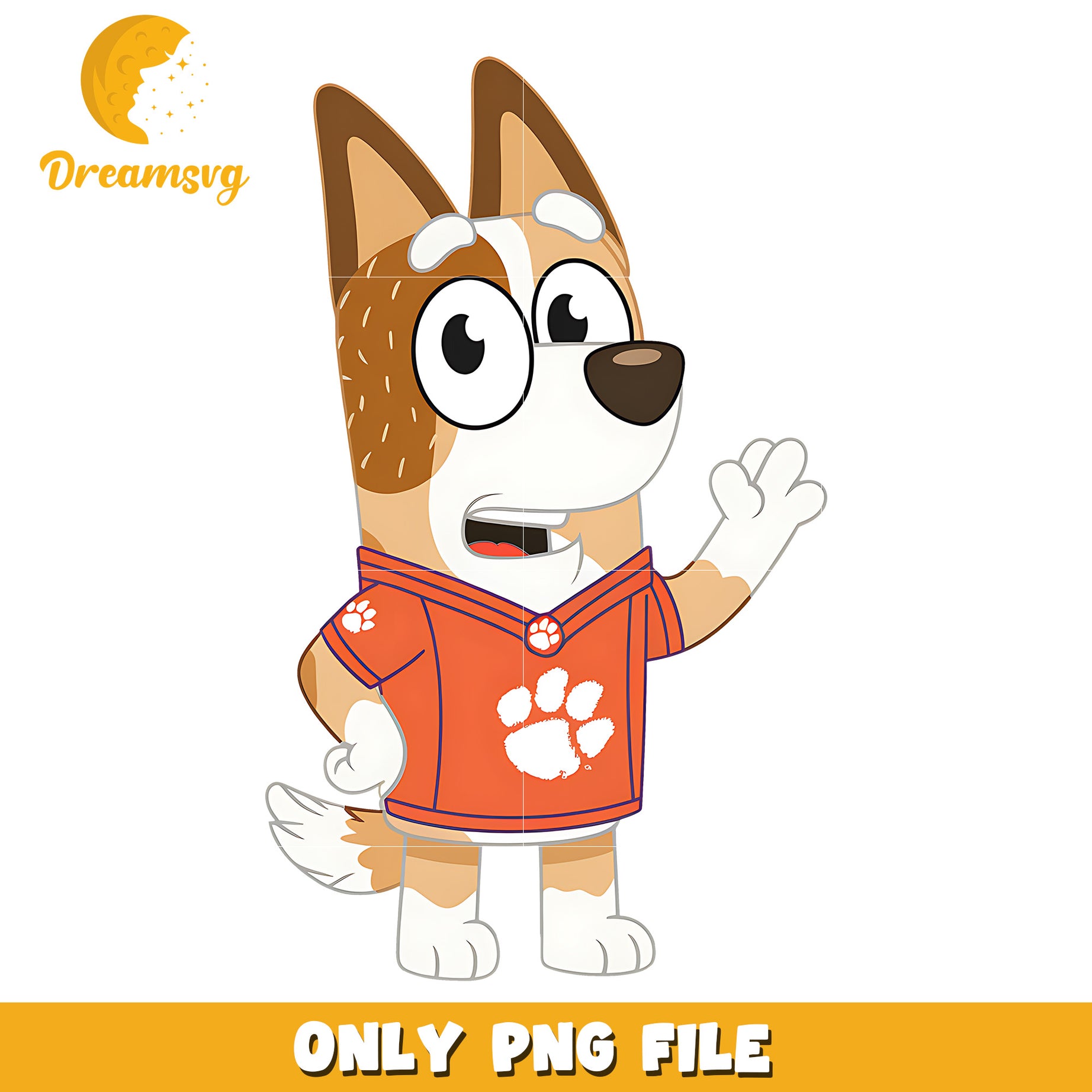 Bingo cartoon character png, Clemson Tigers png, ncaa png