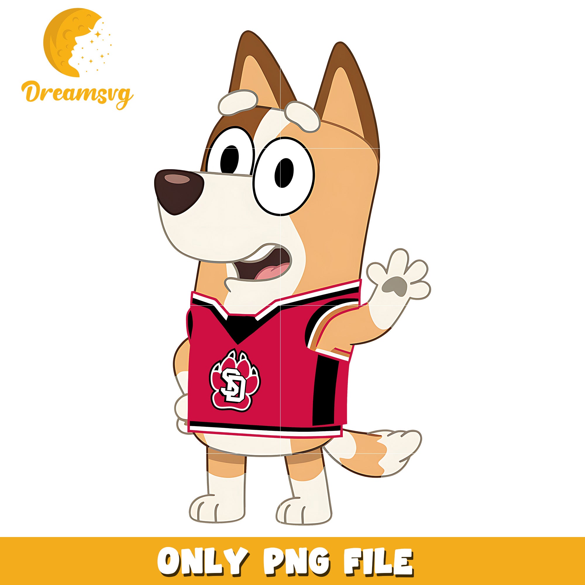 Bingo character ncaa fan png, South Dakota Coyotes png, ncaa png