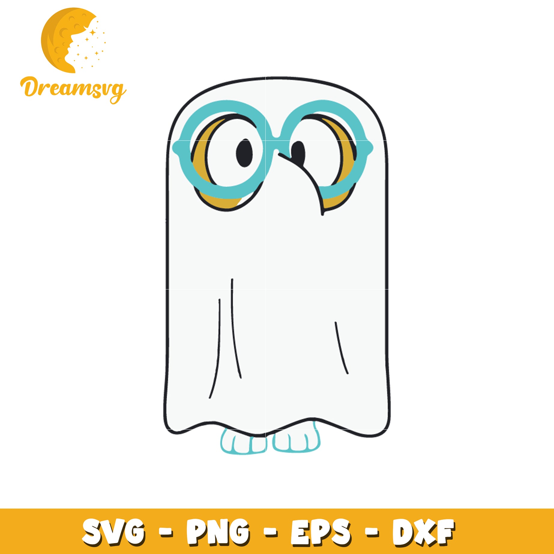 Bingo cosplay ghost svg, bluey cartoon svg, halloween svg