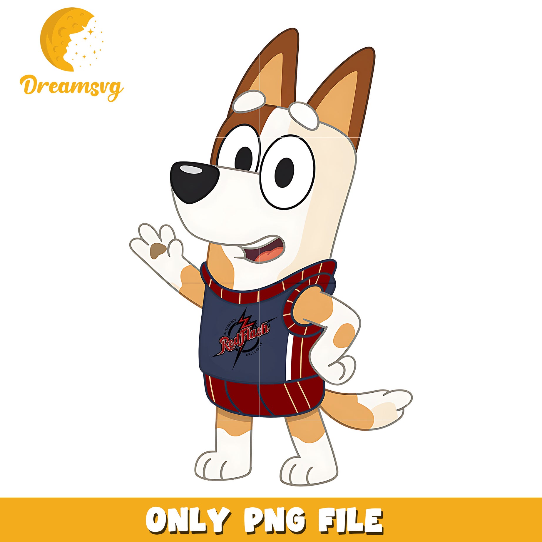 Bingo dog Flash fan png, Saint Francis Red Flash png, ncaa png