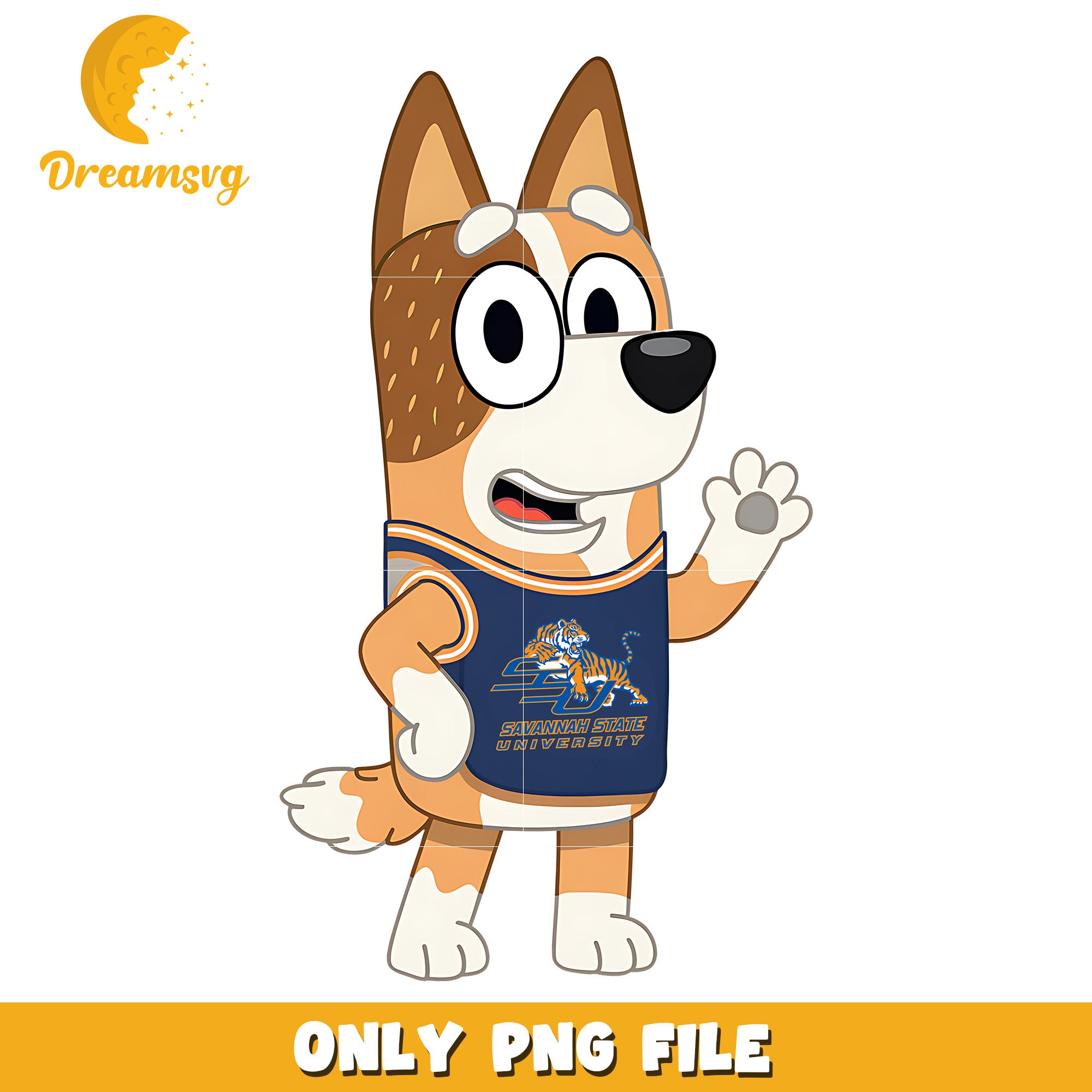 Bingo dog logo ncaa team png, Savannah State Tigers png, ncaa png