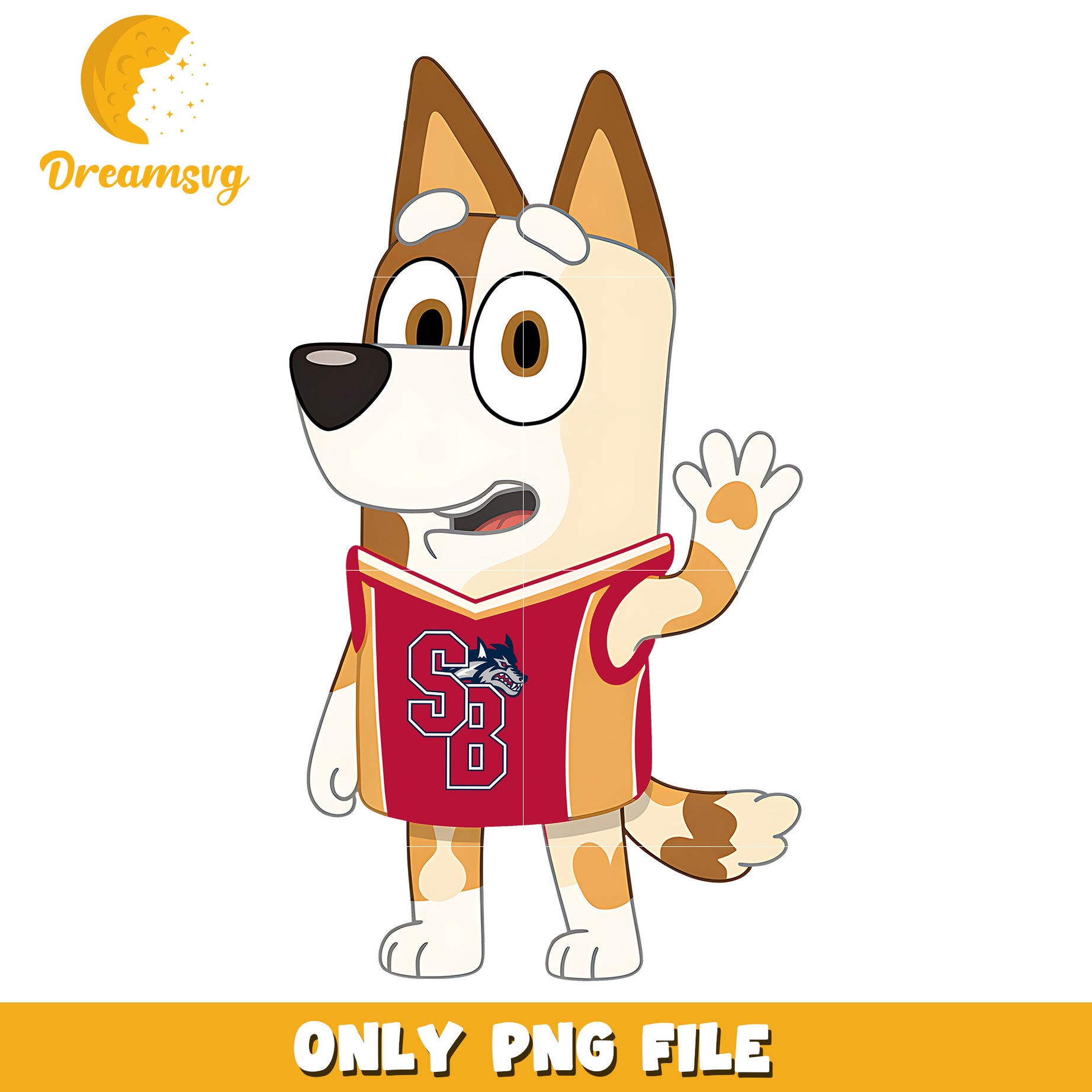 Bingo dog ncaa fan png, Stony Brook Seawolves png, ncaa png