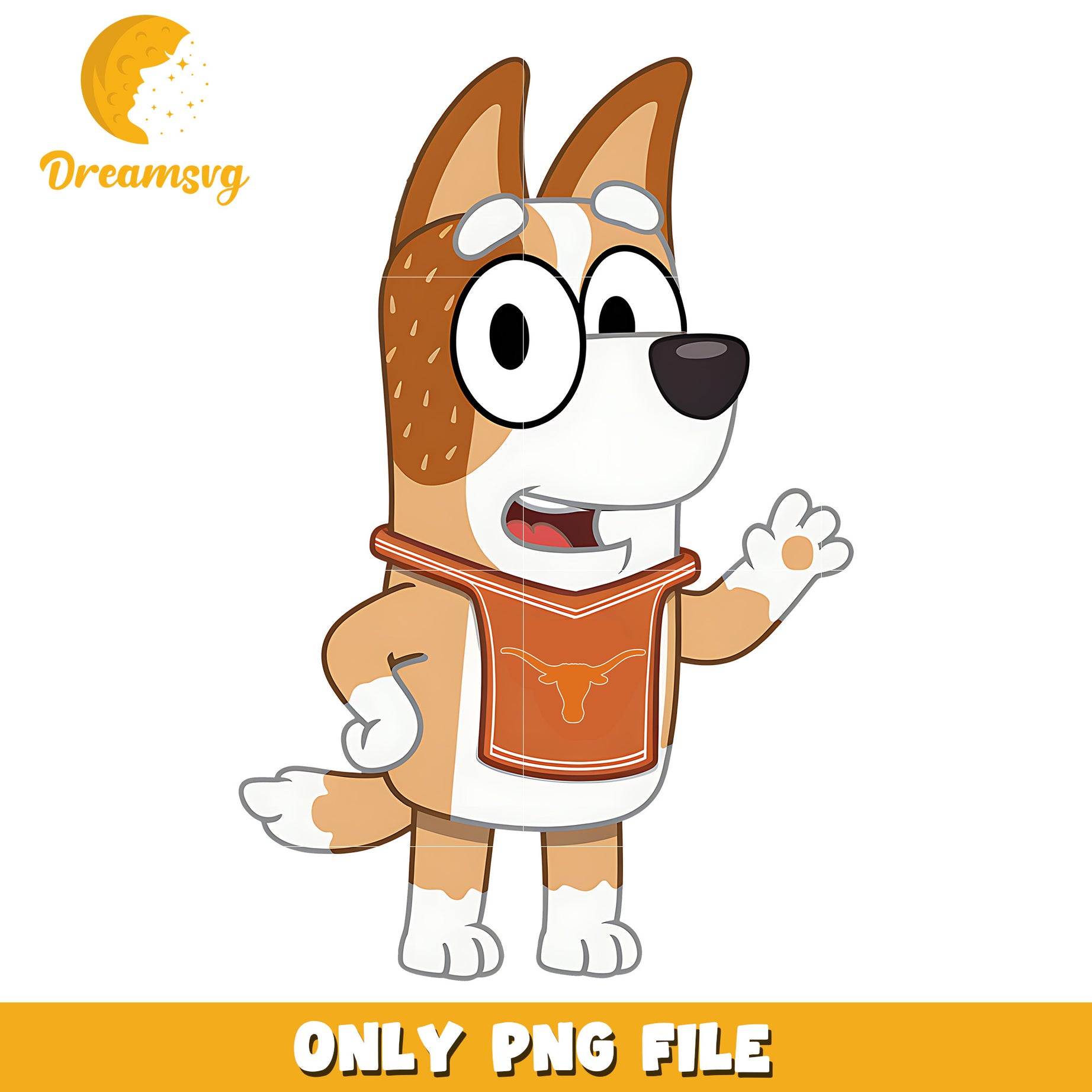 Bingo dog shirt logo Longhorns png, Texas Longhorns png, ncaa png