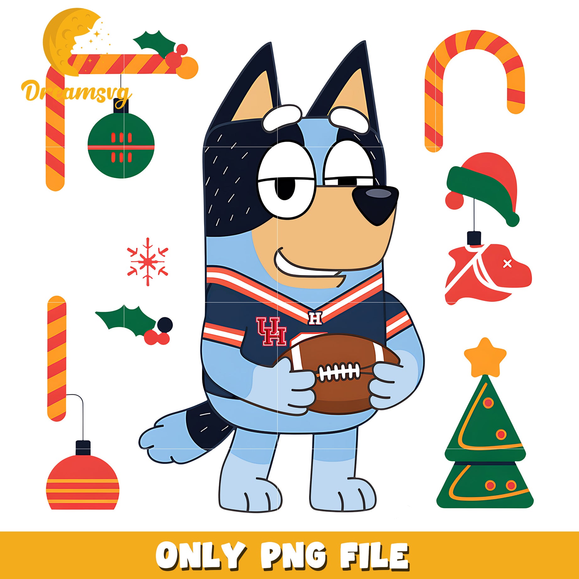 Bingo on christmas day png, Houston Cougars png, ncaa png