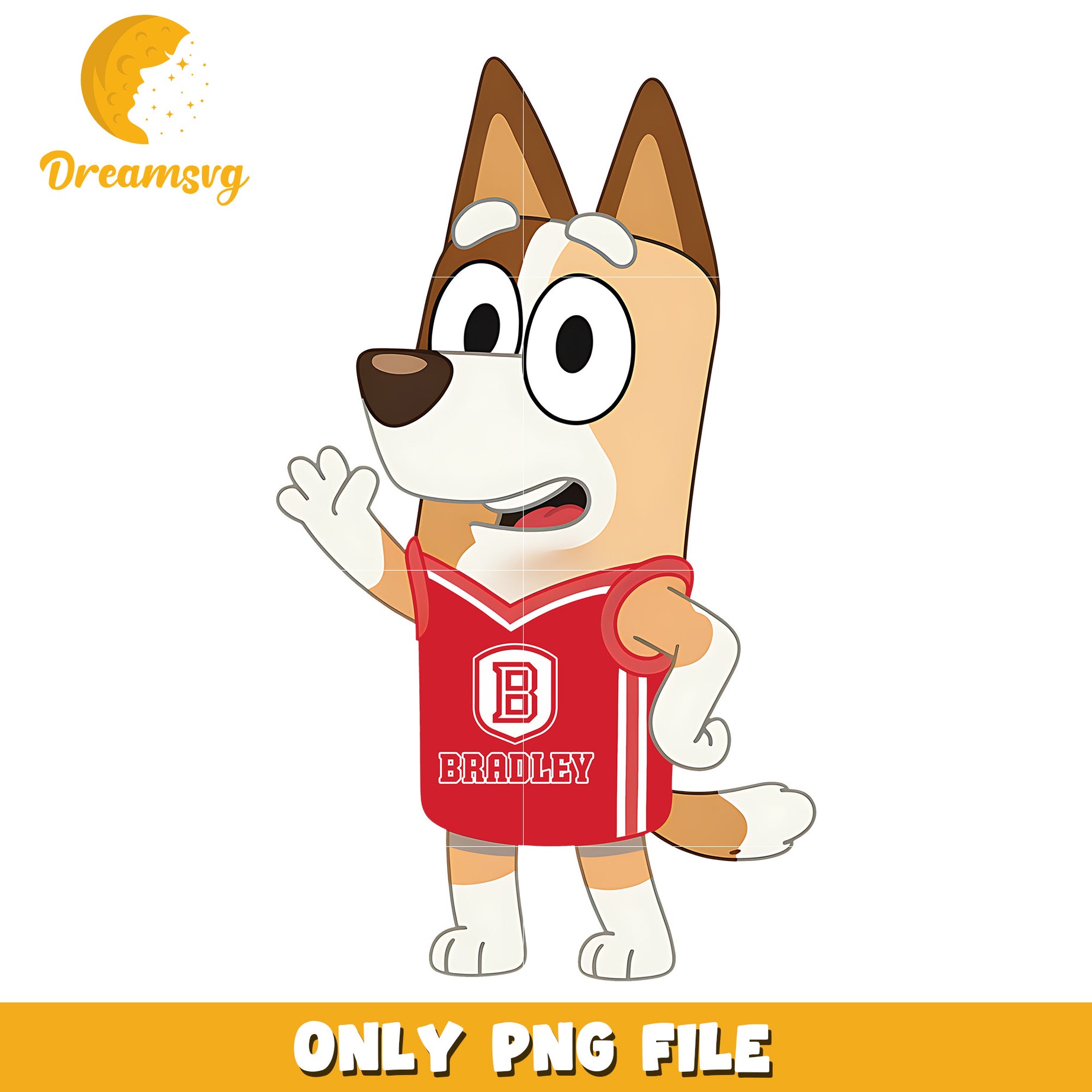 Bingo t-shirt logo ncaa png, Bradley Braves png, ncaa team png