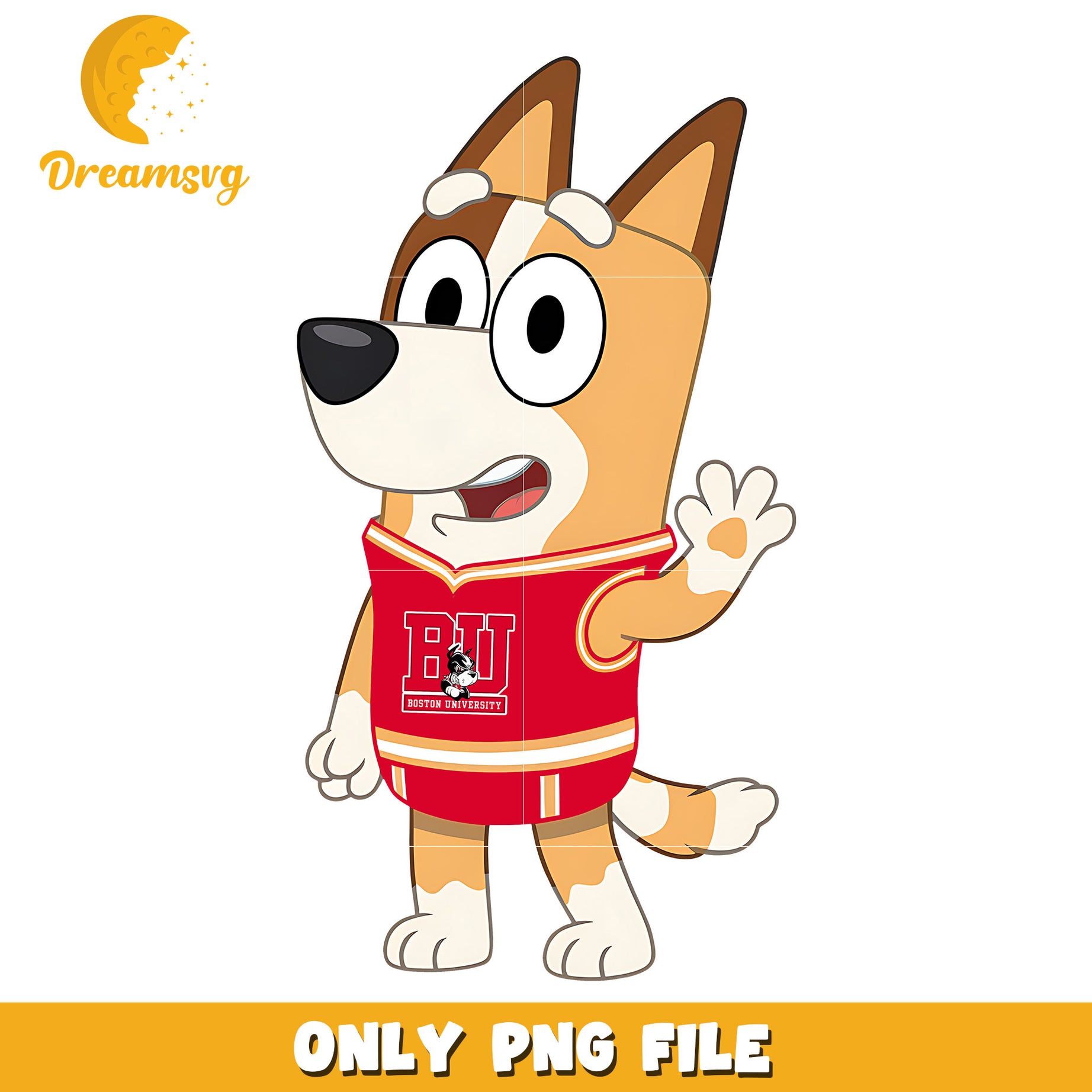 Bingo t-shirt logo png, Boston University Terriers png, ncaa team png