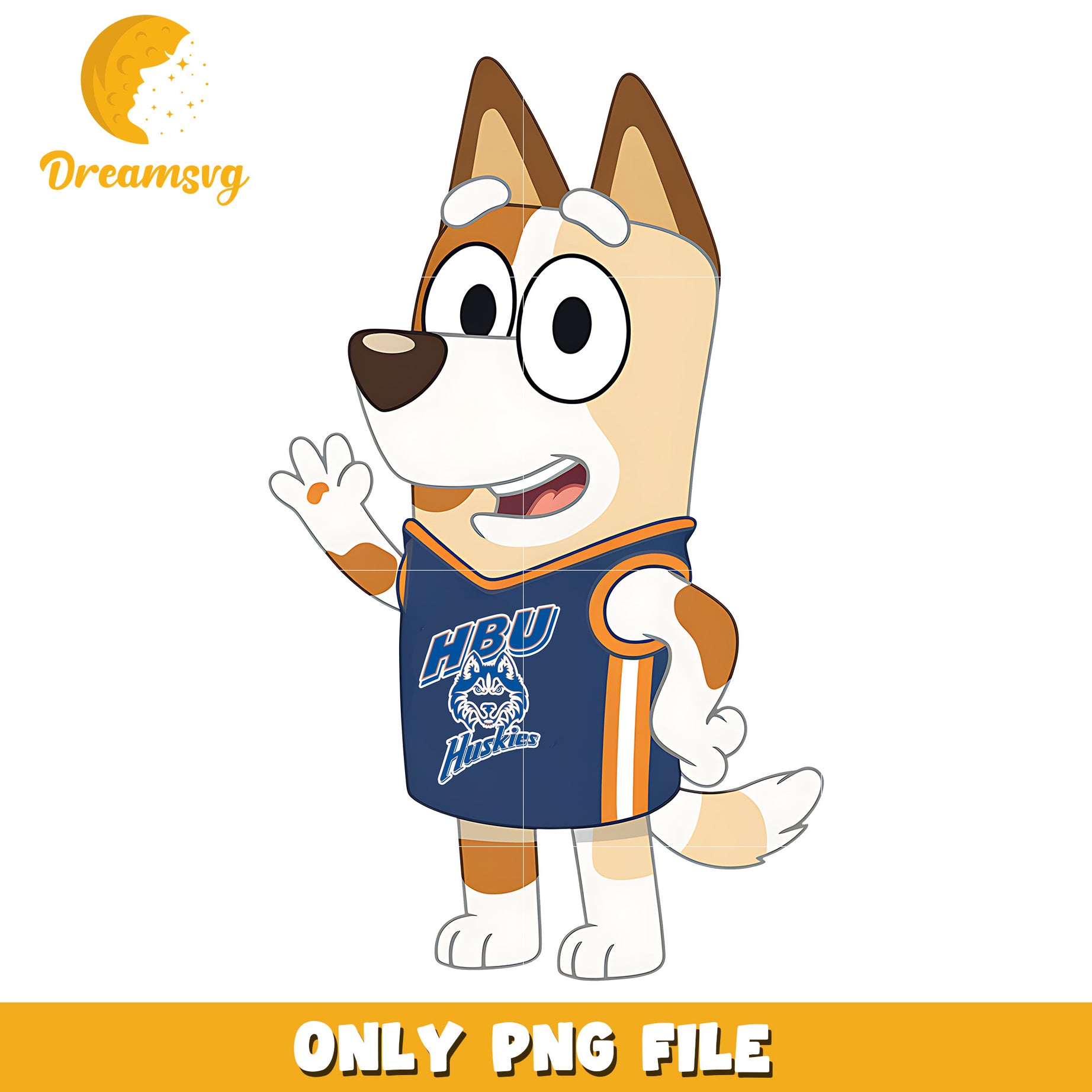 Bingo t-shirt logo png, Houston Baptist Huskies png, ncaa png