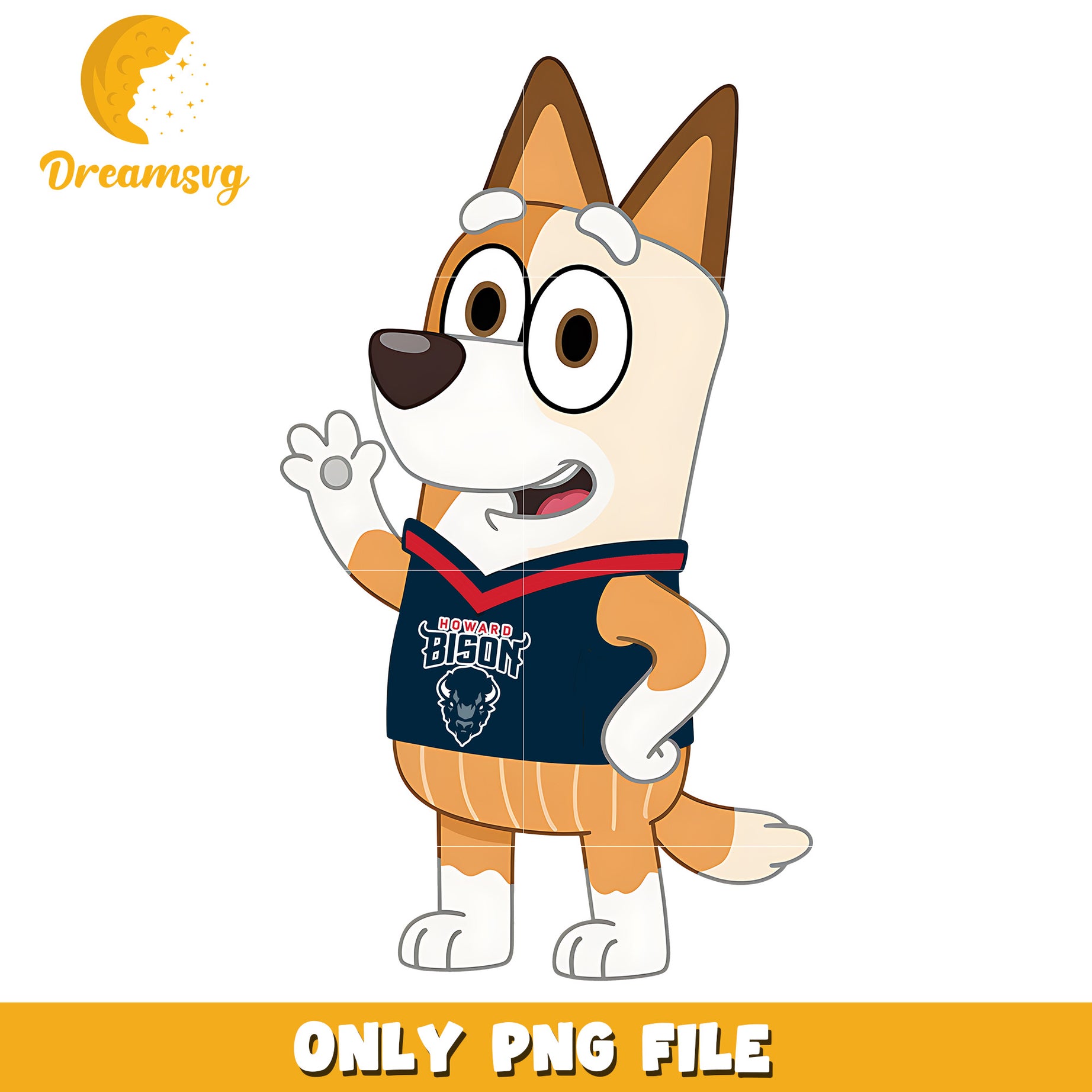 Bingo t-shirt logo png, Howard Bison png, ncaa png