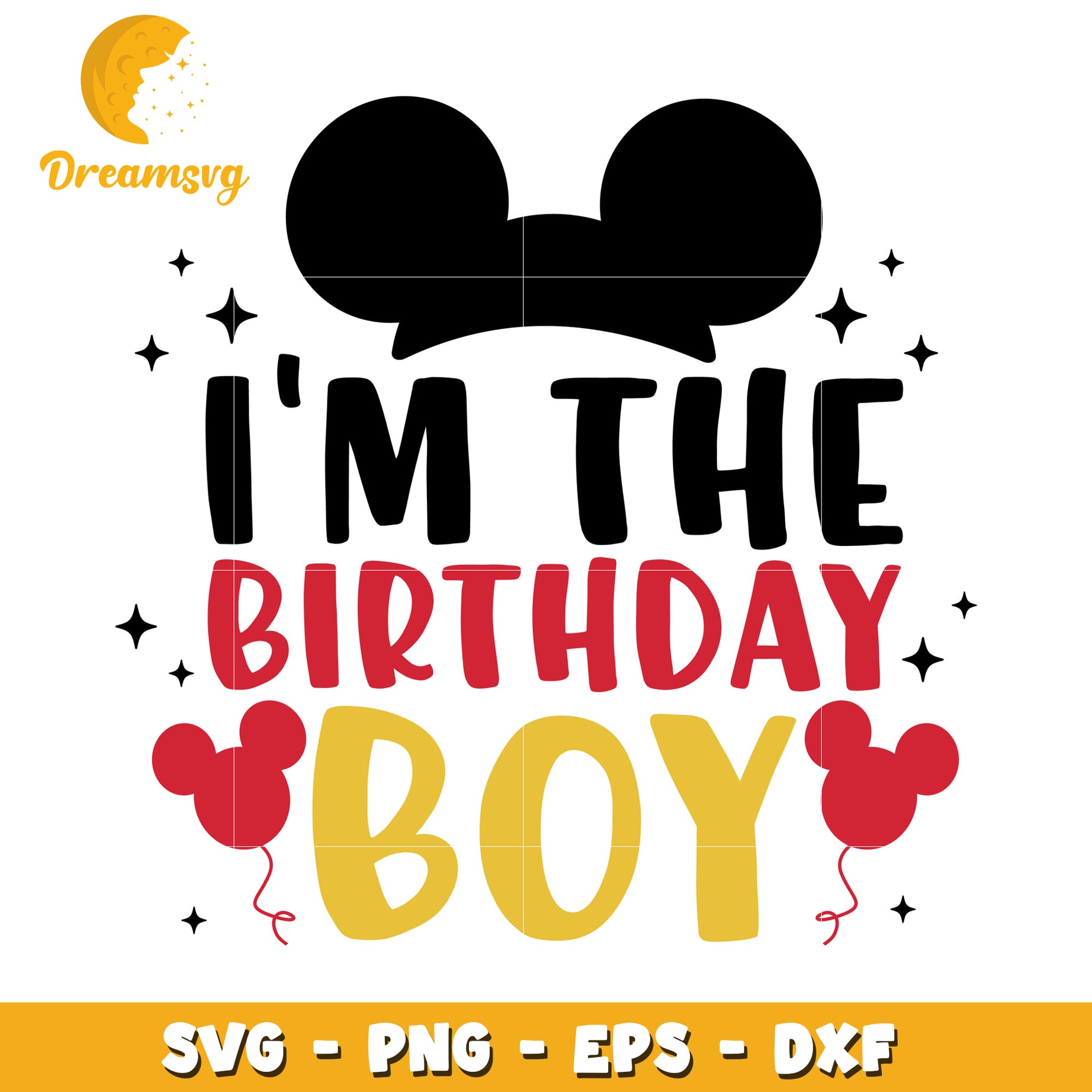 Birthday Boy SVG Mickey Mouse Design