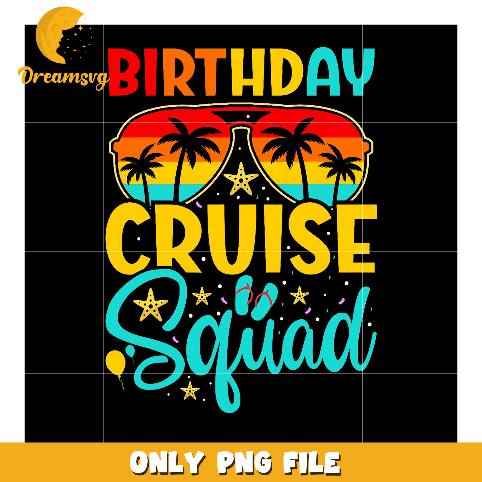 Birthday Cruise Squad PNG Design
