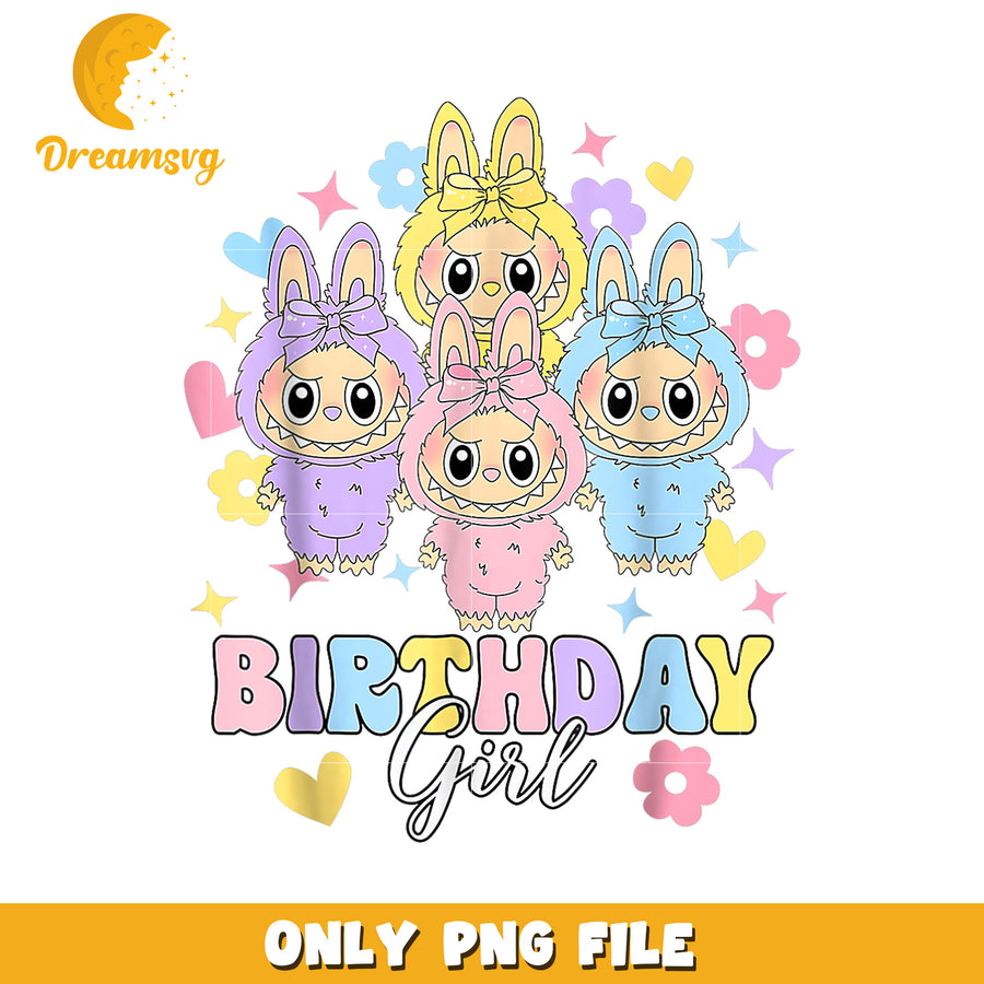 Birthday Girl PNG, Cute Bunny Design