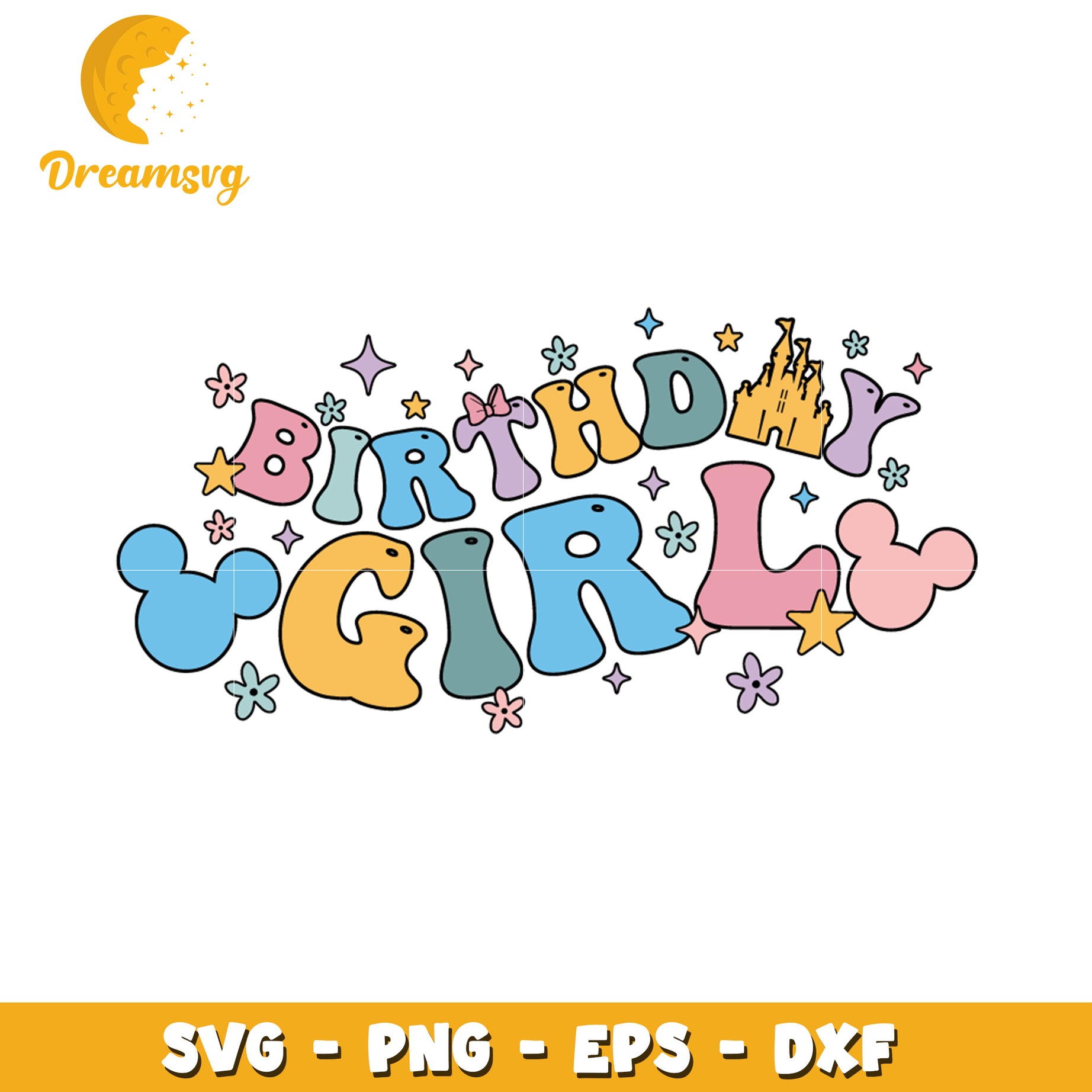 Birthday Girl SVG Cut File Disney
