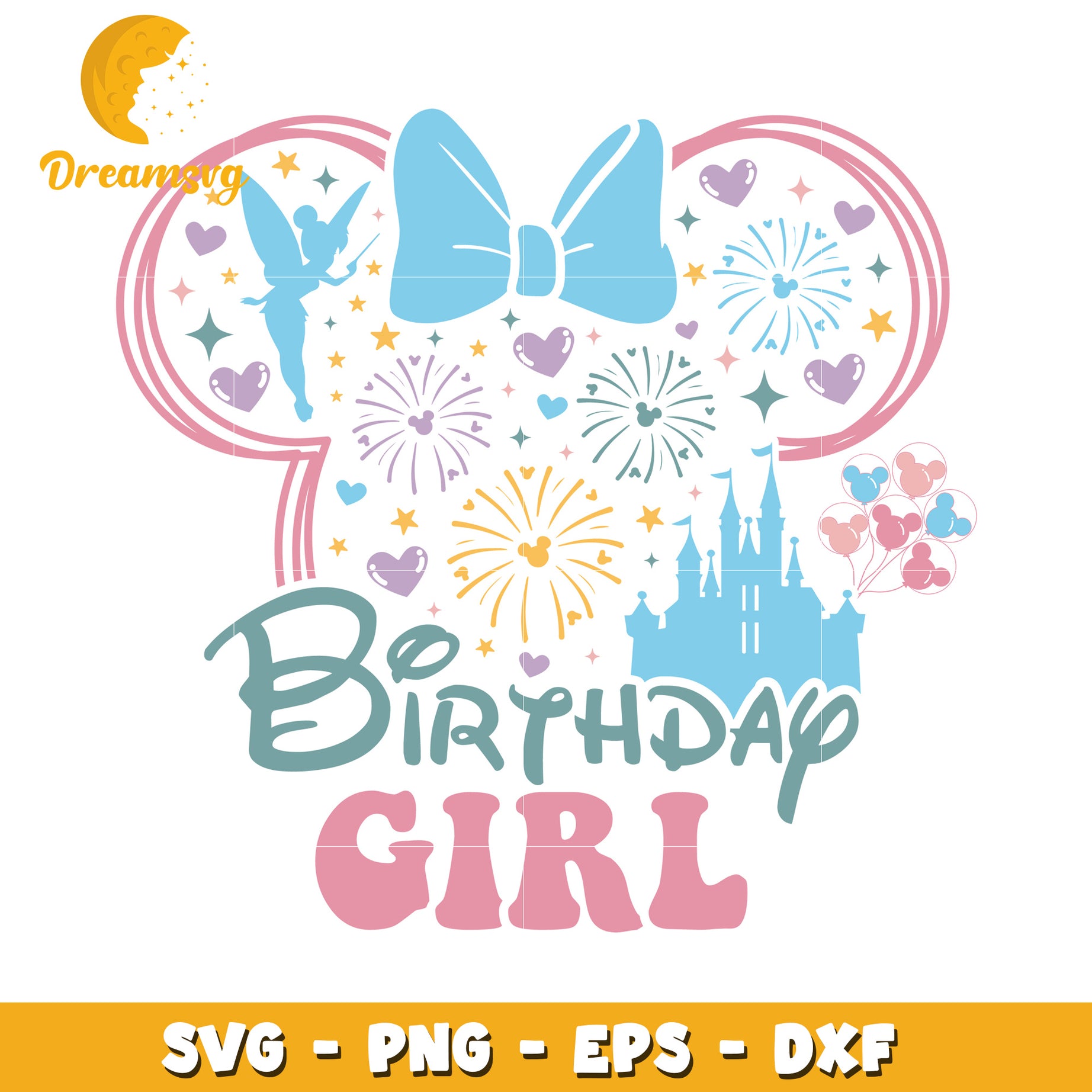 Birthday Girl SVG Cut File Disney Princess