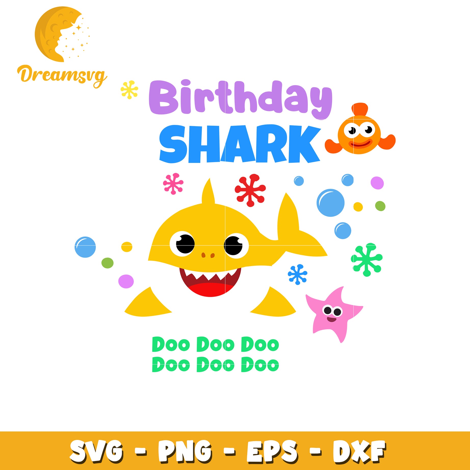 Birthday Shark SVG File Fun Ocean Theme for Kids Party Decor