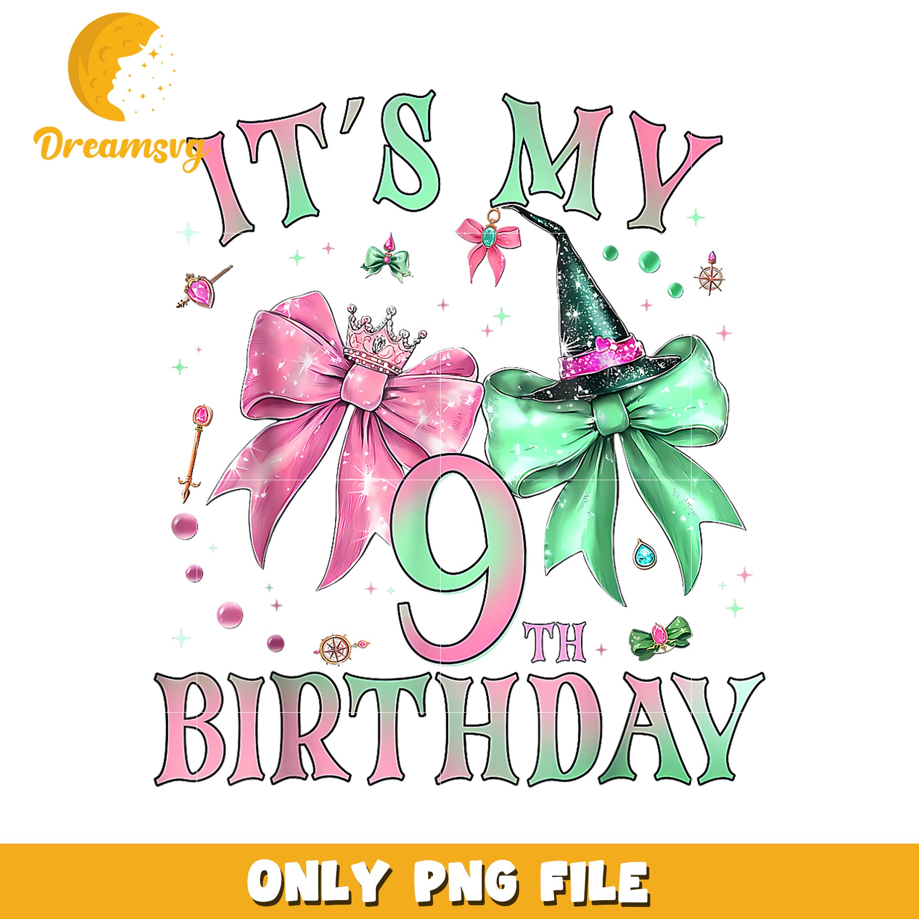 Birthday Witch Pink And Green png, oz fantasy png, elphaba vibe png