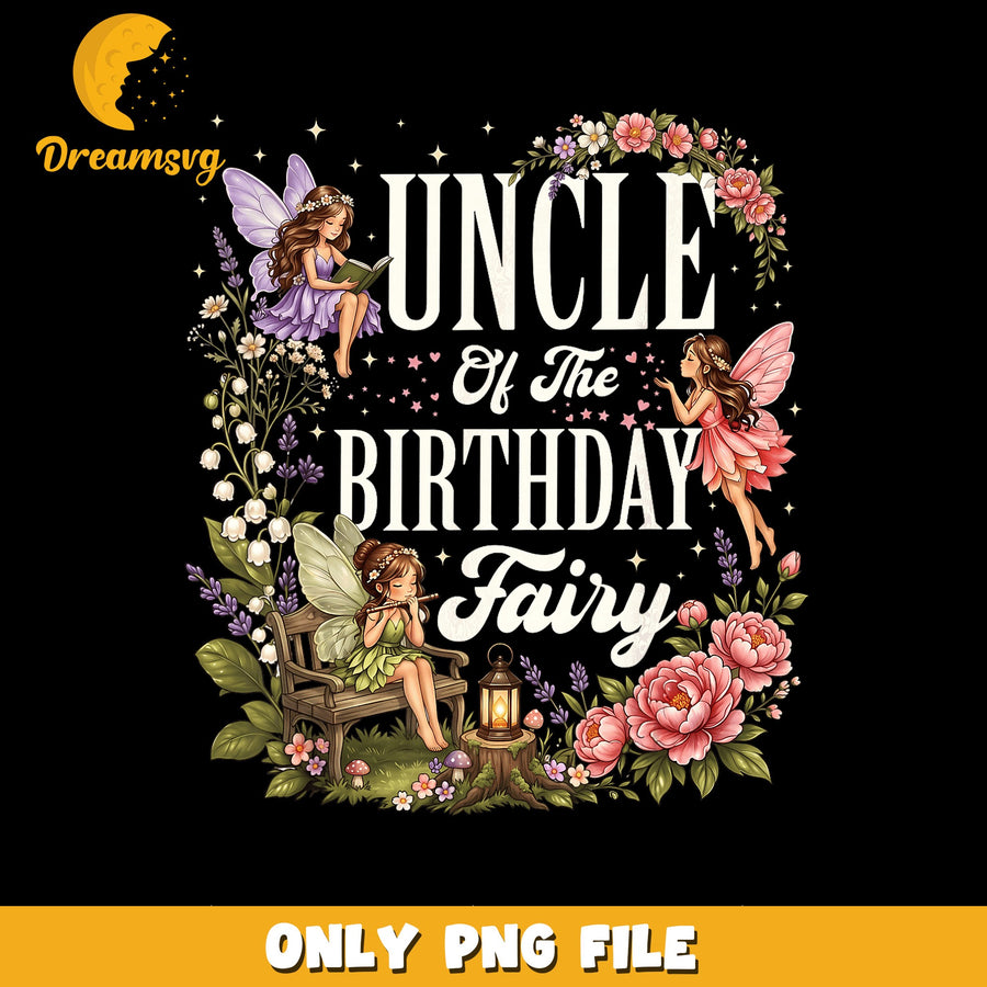 Birthday Fairy PNG, Uncle Design, Magical Art PNG
