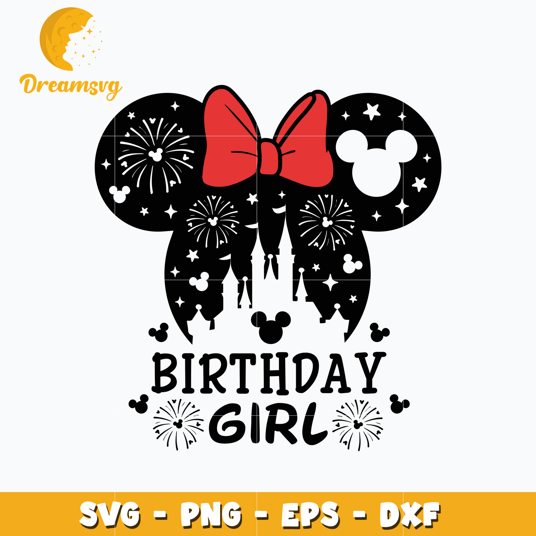 Minnie castle disney birthday girl svg