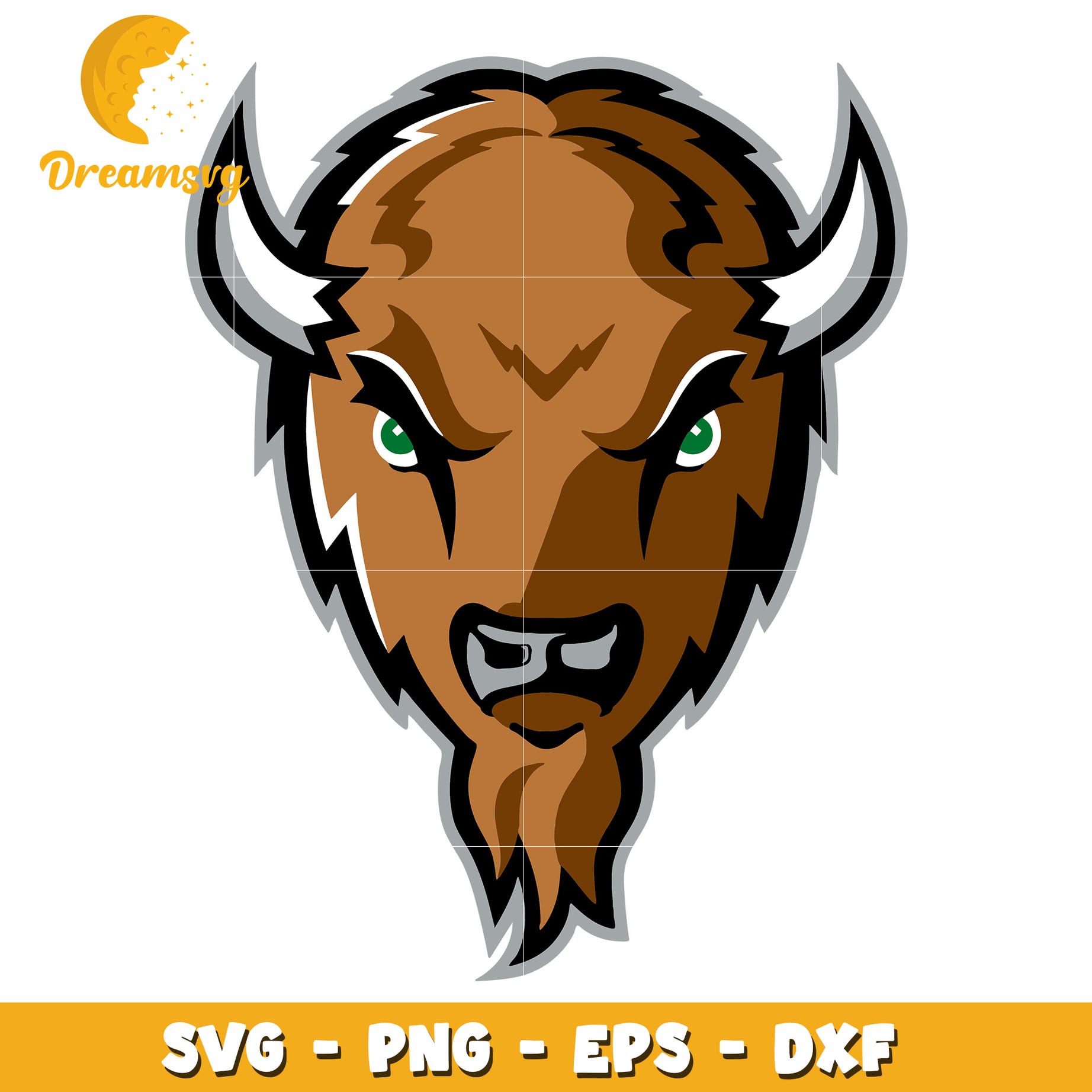 Bison Head SVG PNG EPS DXF Files