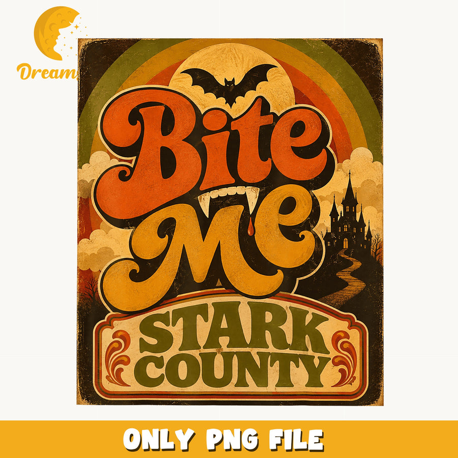 Bite Me Halloween Design, Stark County Art, Retro PNG