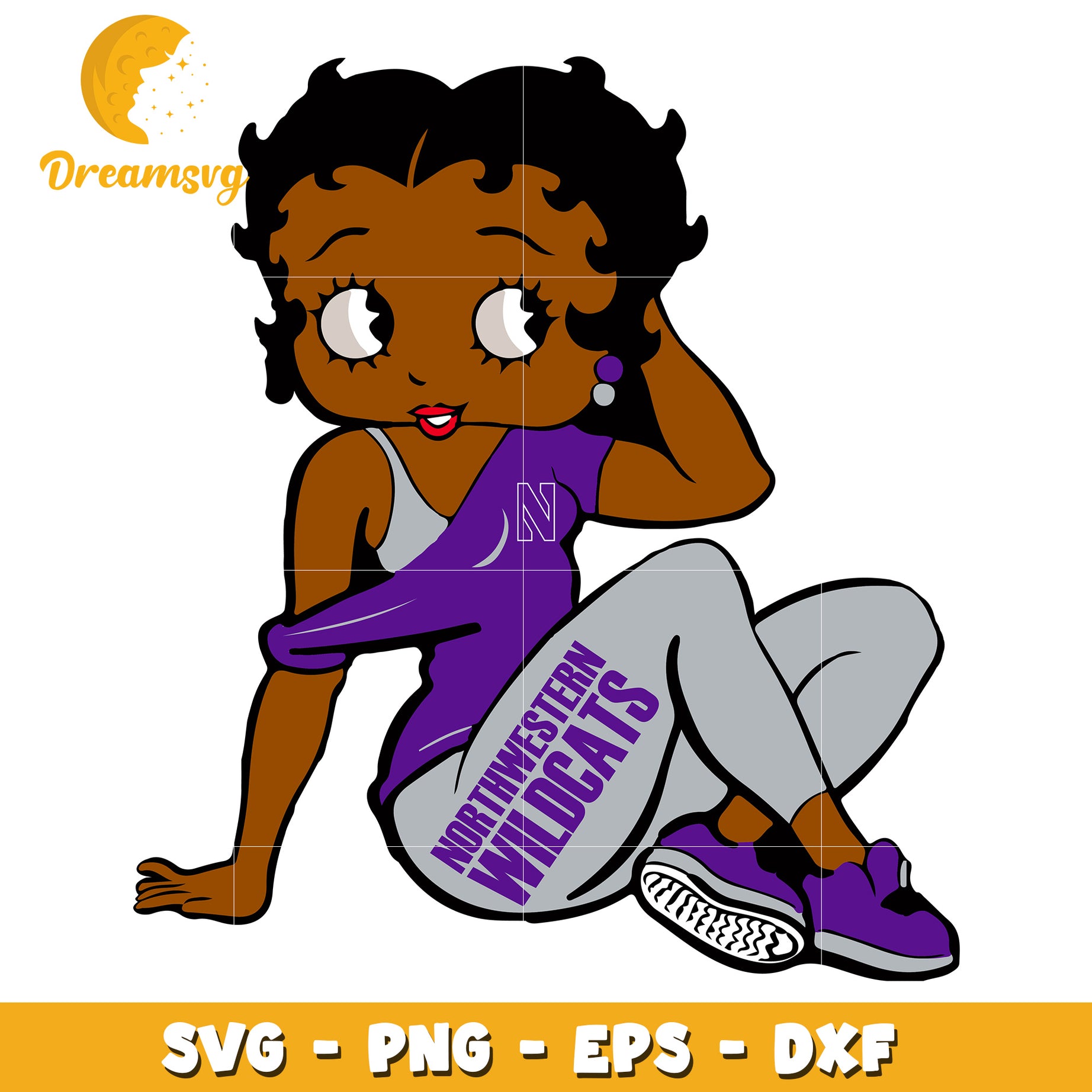 Black Betty Boo Northwestern Wildcats SVG