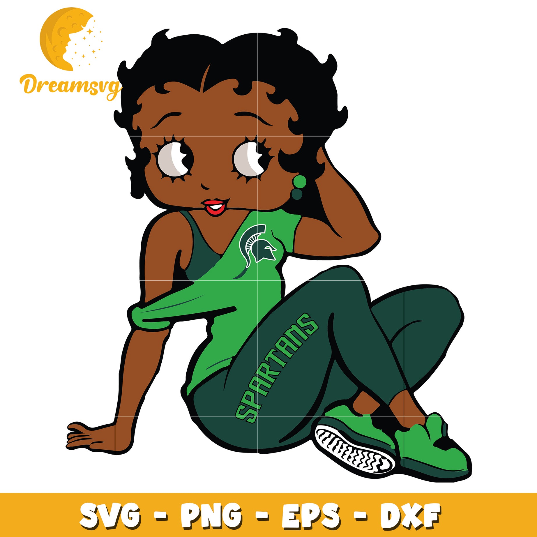 Black Betty Boo Spartan SVG PNG EPS DXF