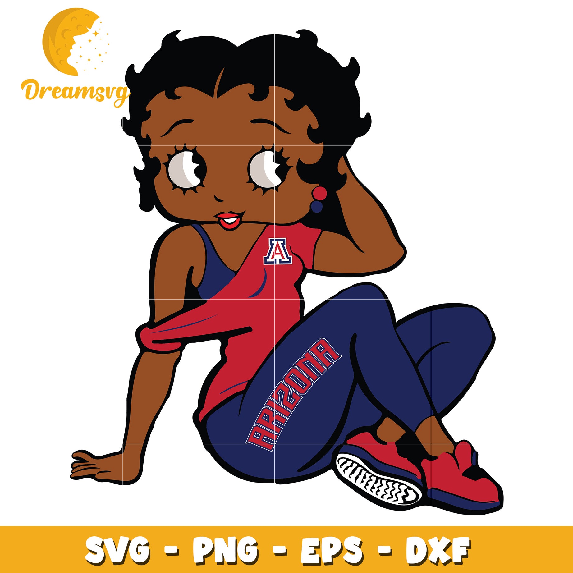 Black Betty Boop Arizona SVG PNG EPS DXF