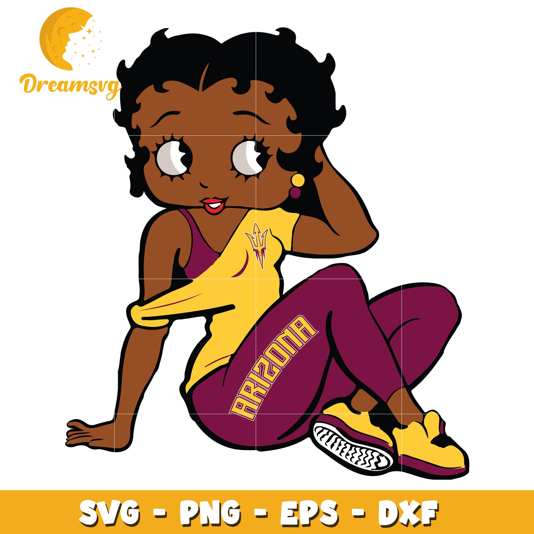 Black Betty Boop Arizona State SVG
