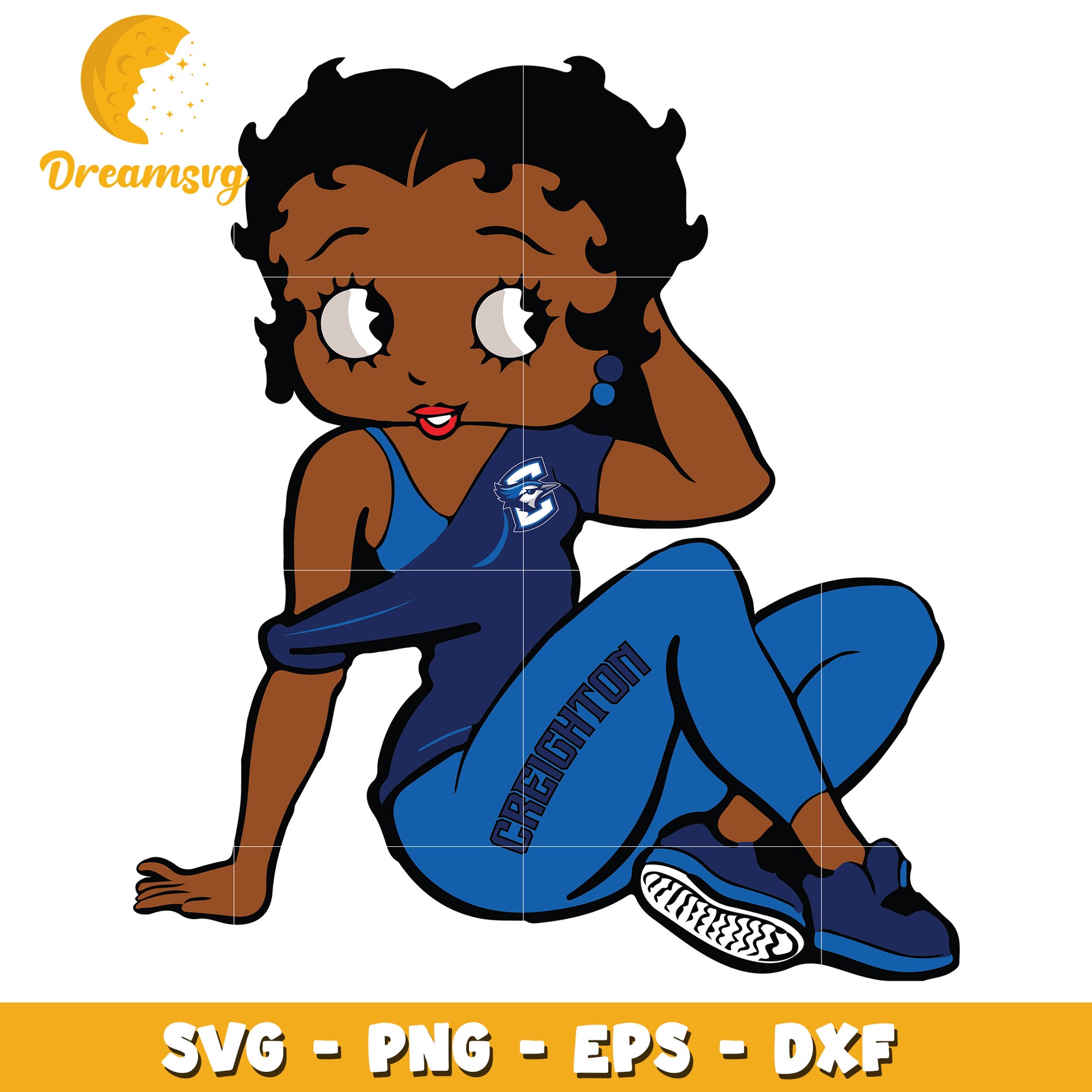 Black Betty Boop Creighton SVG PNG EPS DXF