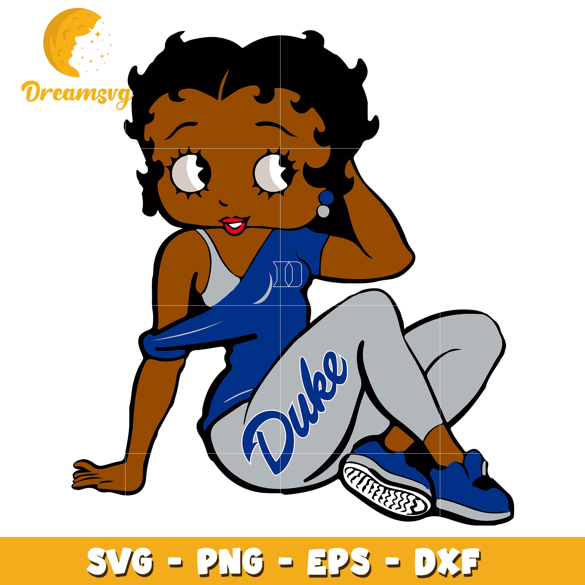 Black Betty Boop Duke SVG PNG EPS DXF