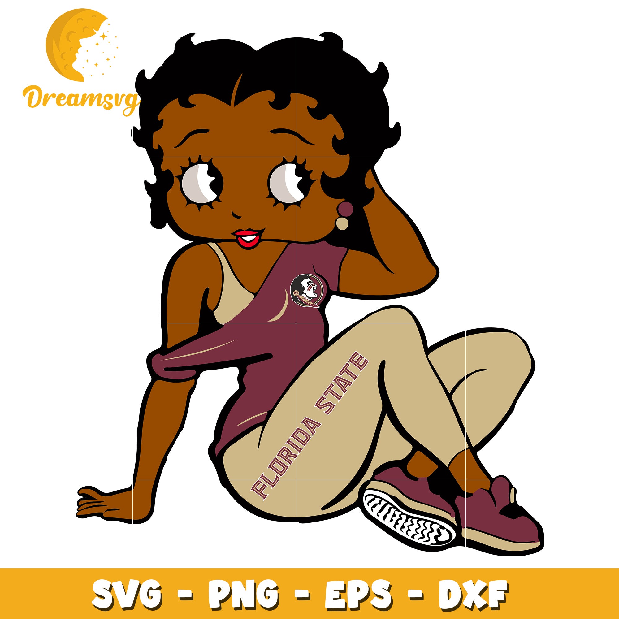 Black Betty Boop Florida State SVG PNG